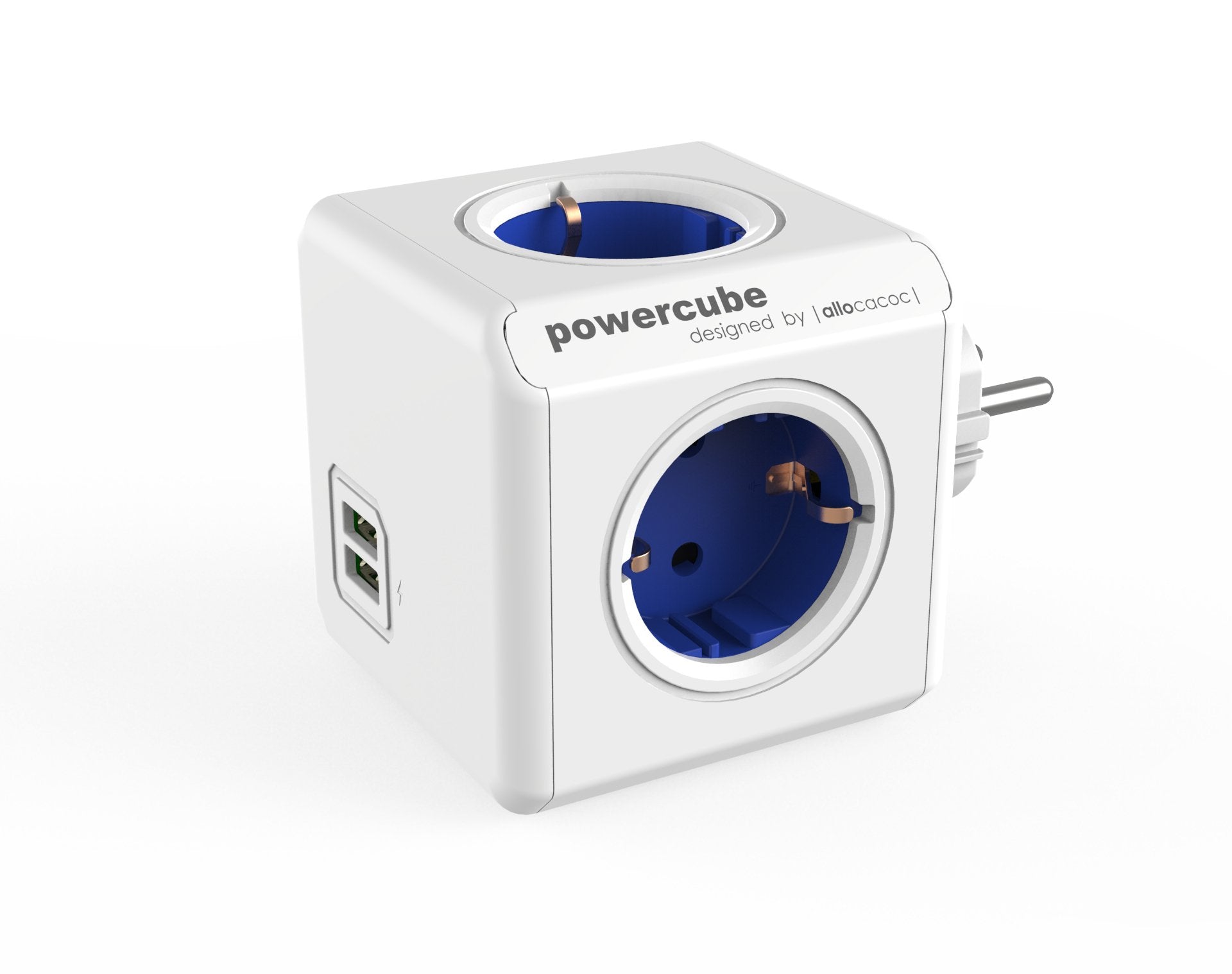 Powercube Regleta De 4 Salidas Y 2 Puertos Usb Carga Maxima: 3500 W (16 A)Diseño Cubo