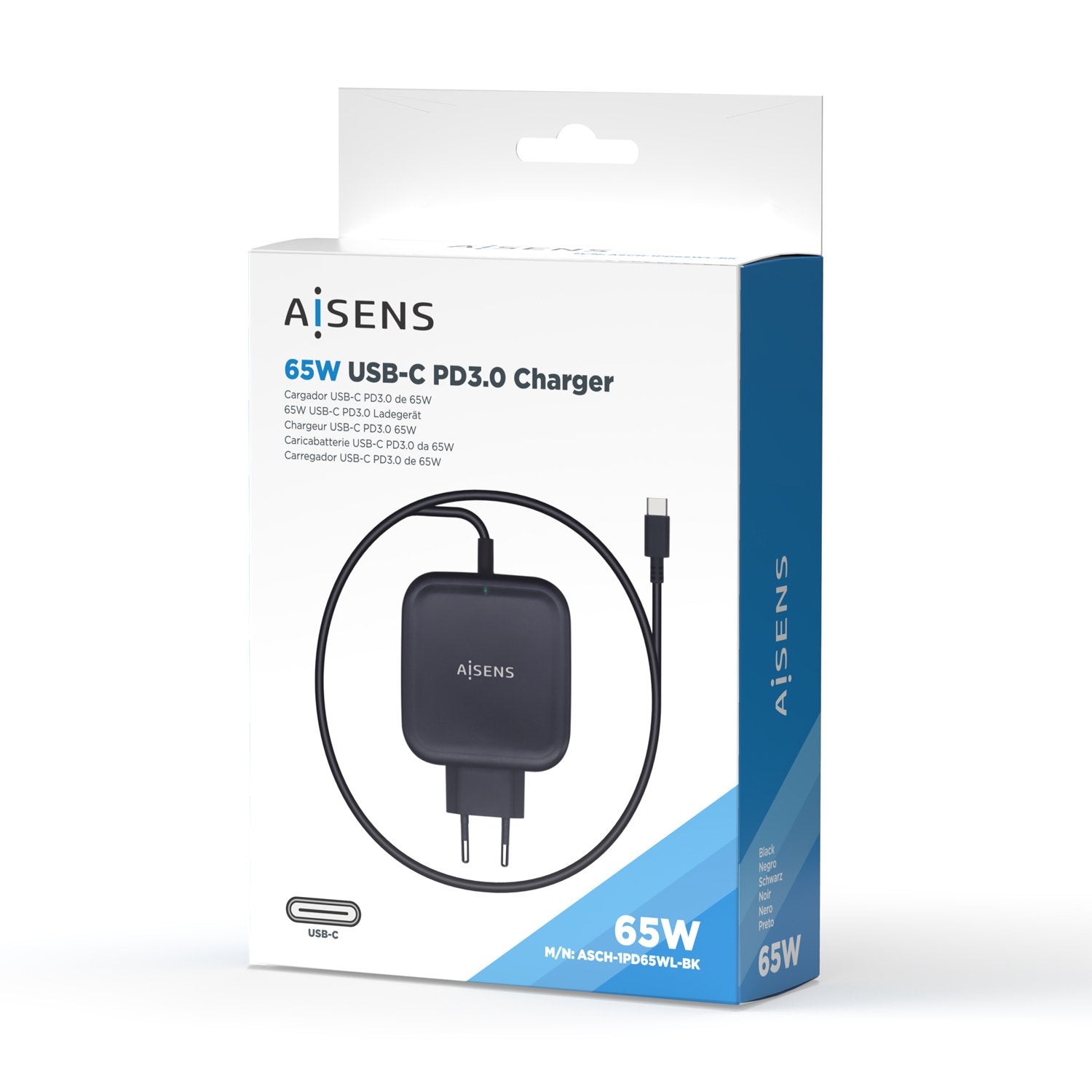 EAN 8436574707939 - AISENS ASCH-1PD65WL-BK cargador de dispositivo móvil Cámara digital, Teléfono móvil, Smartphone, Tableta imagen 3