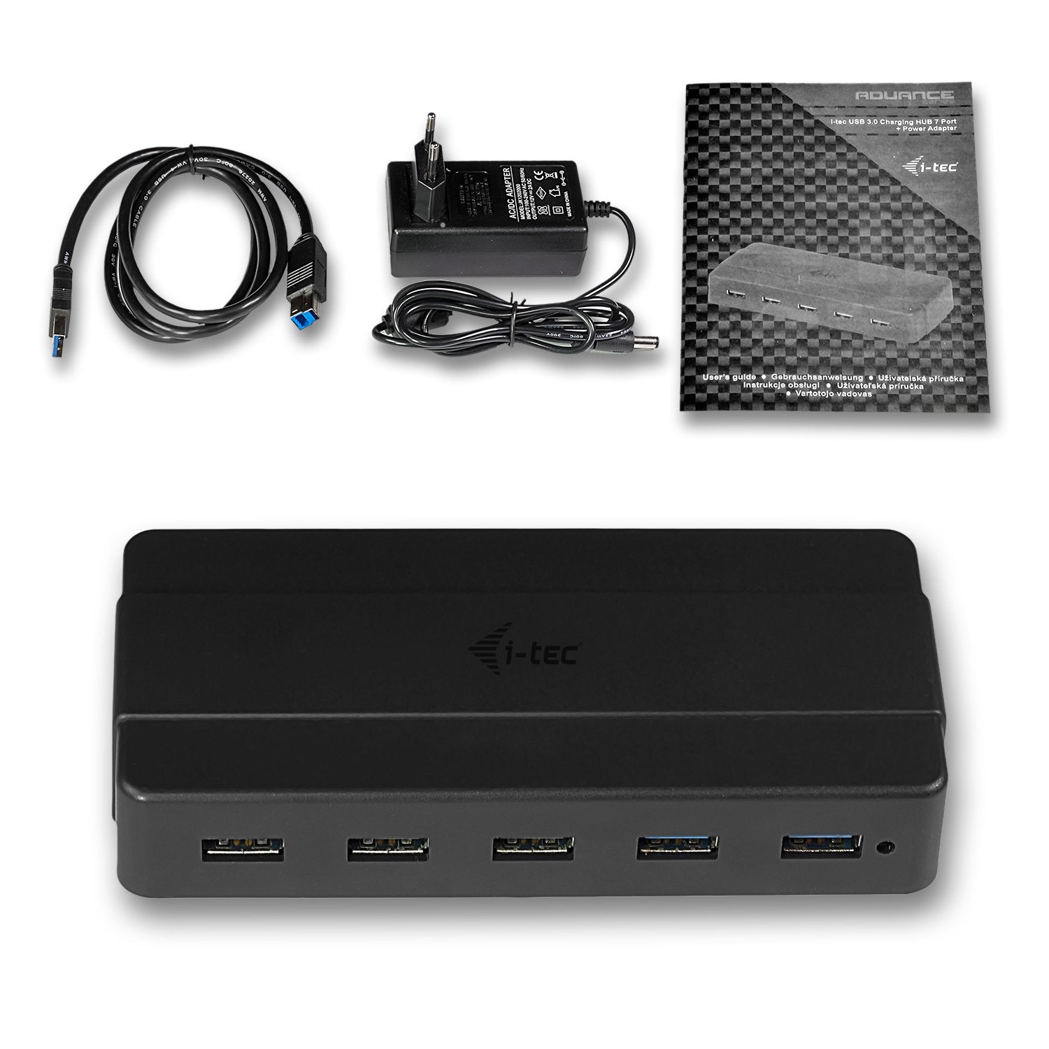 EAN 8595611701580 - i-tec U3HUB742 hub de interfaz USB 3.2 Gen 1 (3.1 Gen 1) Type-B 5000 Mbit/s Negro imagen 5