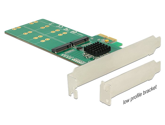 Pci Express X2 Karte > 4 X Intern M.2 Key B - Low Profile Formfaktor