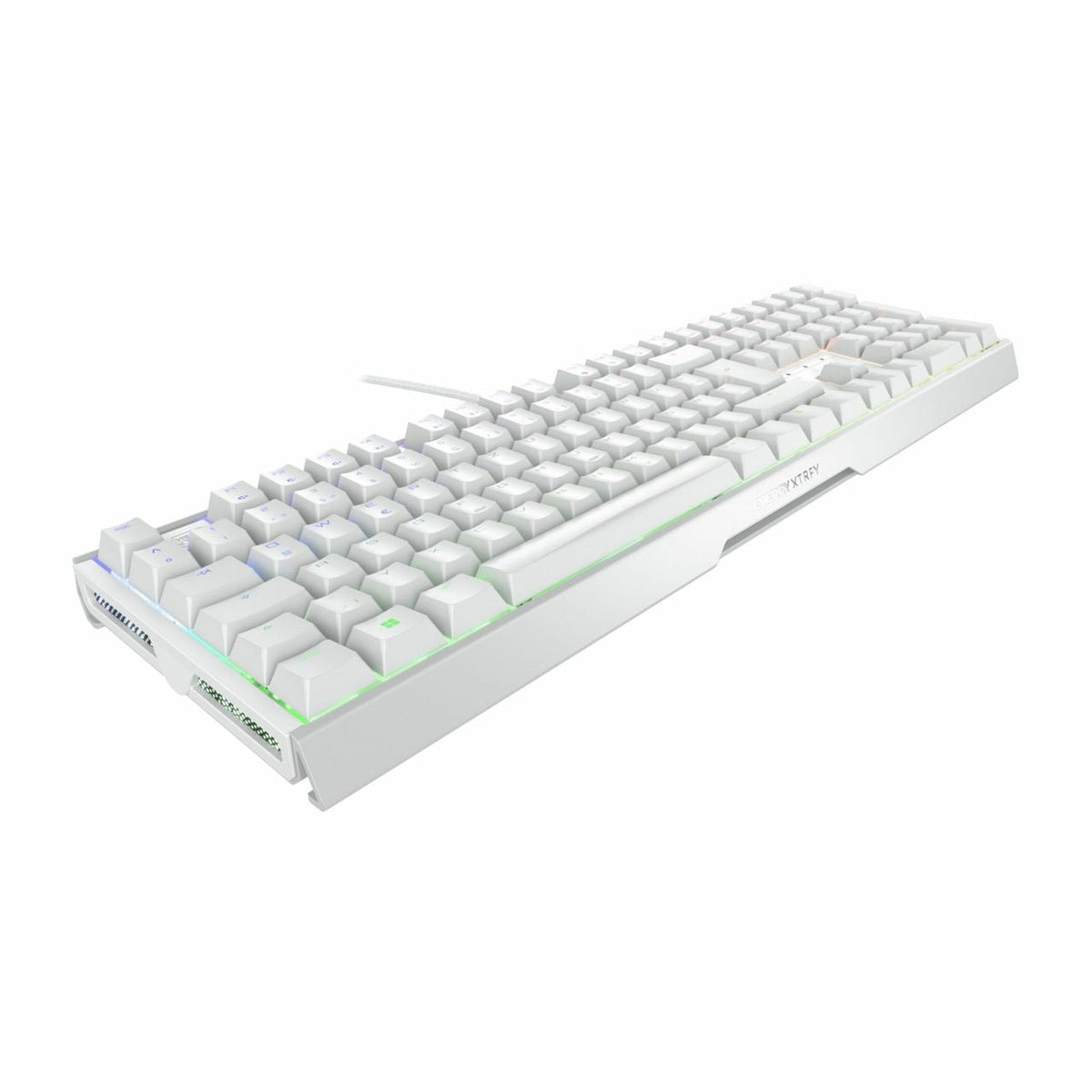 Cherry Xtrfy Mx 3.1, Teclado Gaming Blanco/Plateado, Disposición De, Cherry Mx2a Red G80-3890ljade-0
