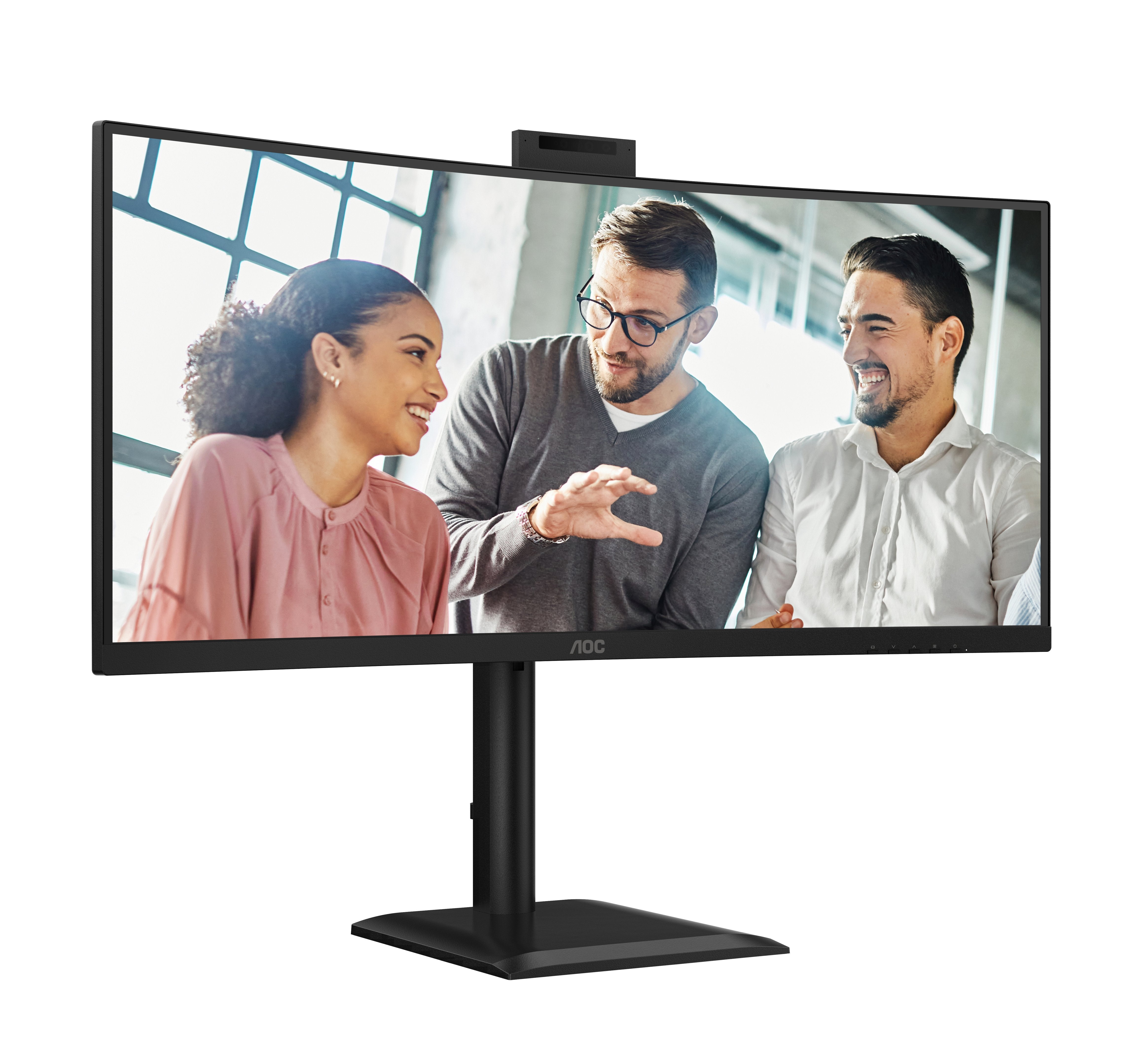 Aoc Cu34e4cv - 34 Zoll Wqhd Curved, (3440x1440, 120 Hz, 2x Hdmi 2.0, Dp 1.4, Dp, Usb-C (90 W Power Delivery), Rj45, Usb Hub) Schwarz