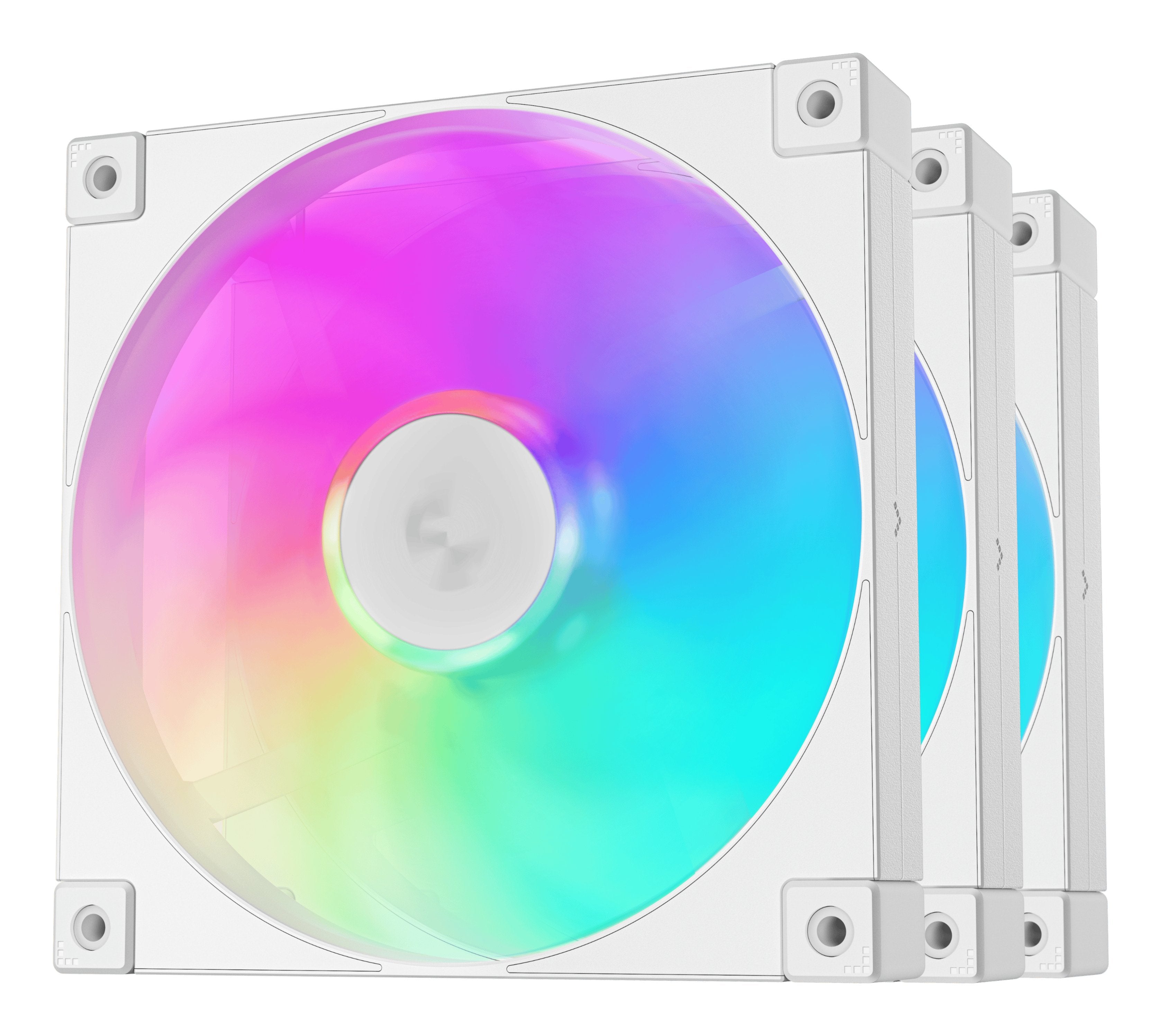 Ventilador Pc Deepcool Fd14 Argb Wh 140x140x25 Paquete De 3, 140 Mm R-Fd14-Whapn3-G
