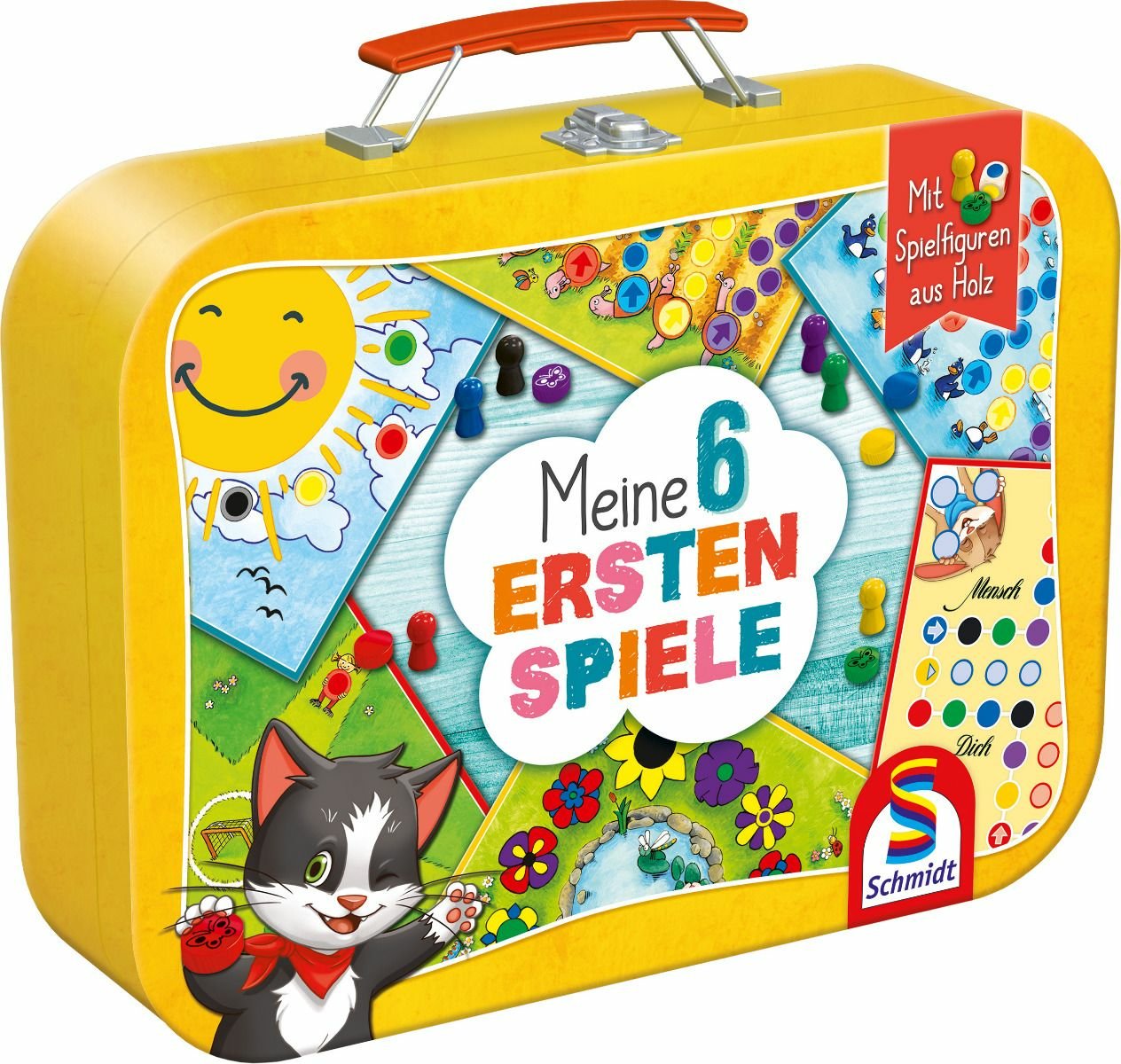 Schmidt Juega Mis Primeros 6 Juegos, Juego De Mesa En El Estuche De Metal 40591