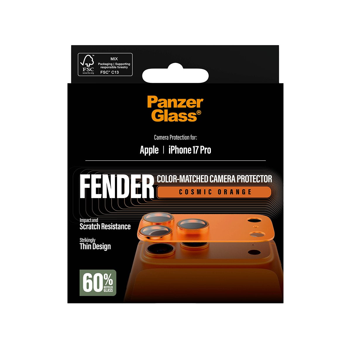 Panzerglass Fender Camaraschutz Iphone 17 Pro Cosmic Naranja