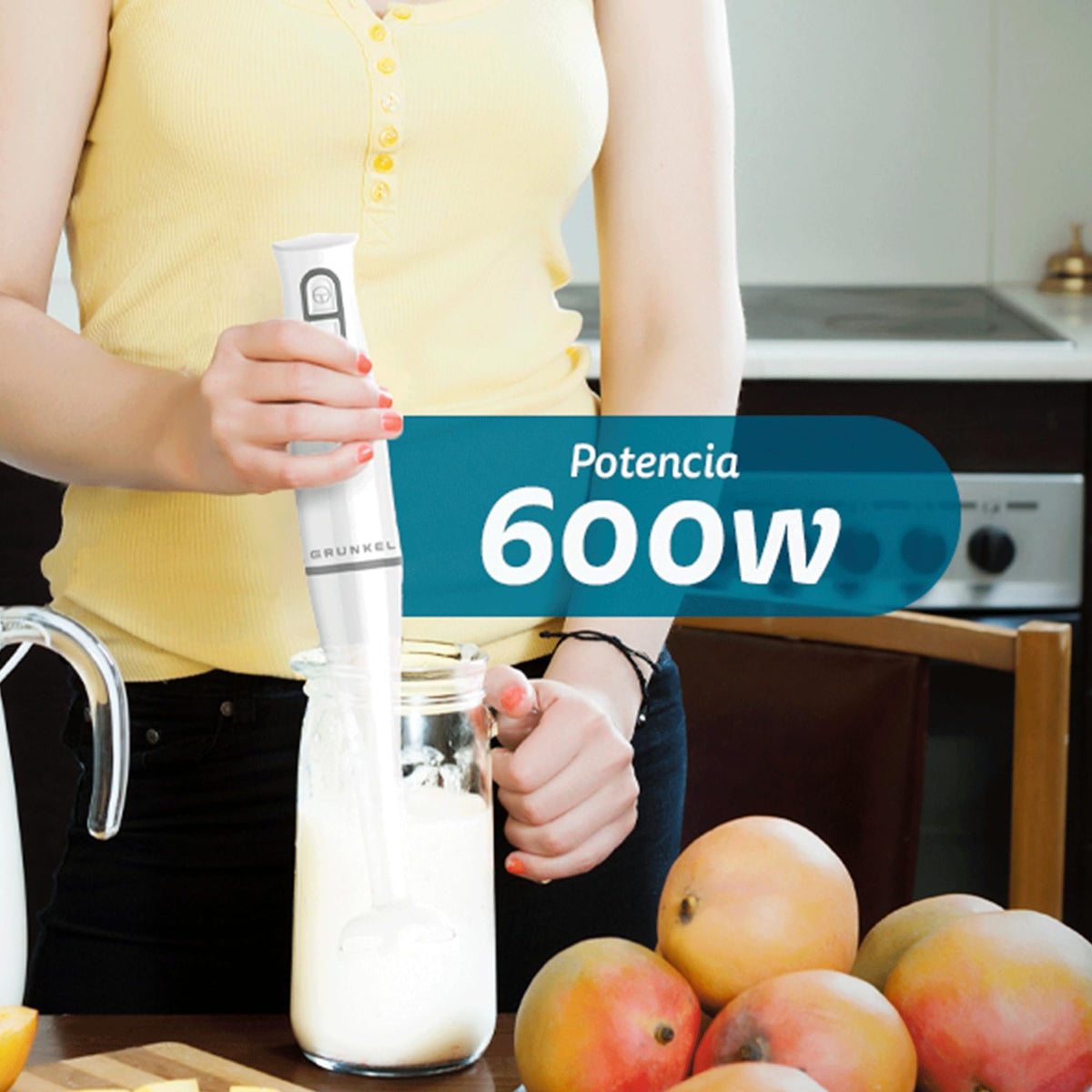 EAN 8426156018348 - Grunkel MP-600EASY licuadora Batidora de inmersión 600 W Blanco imagen 7