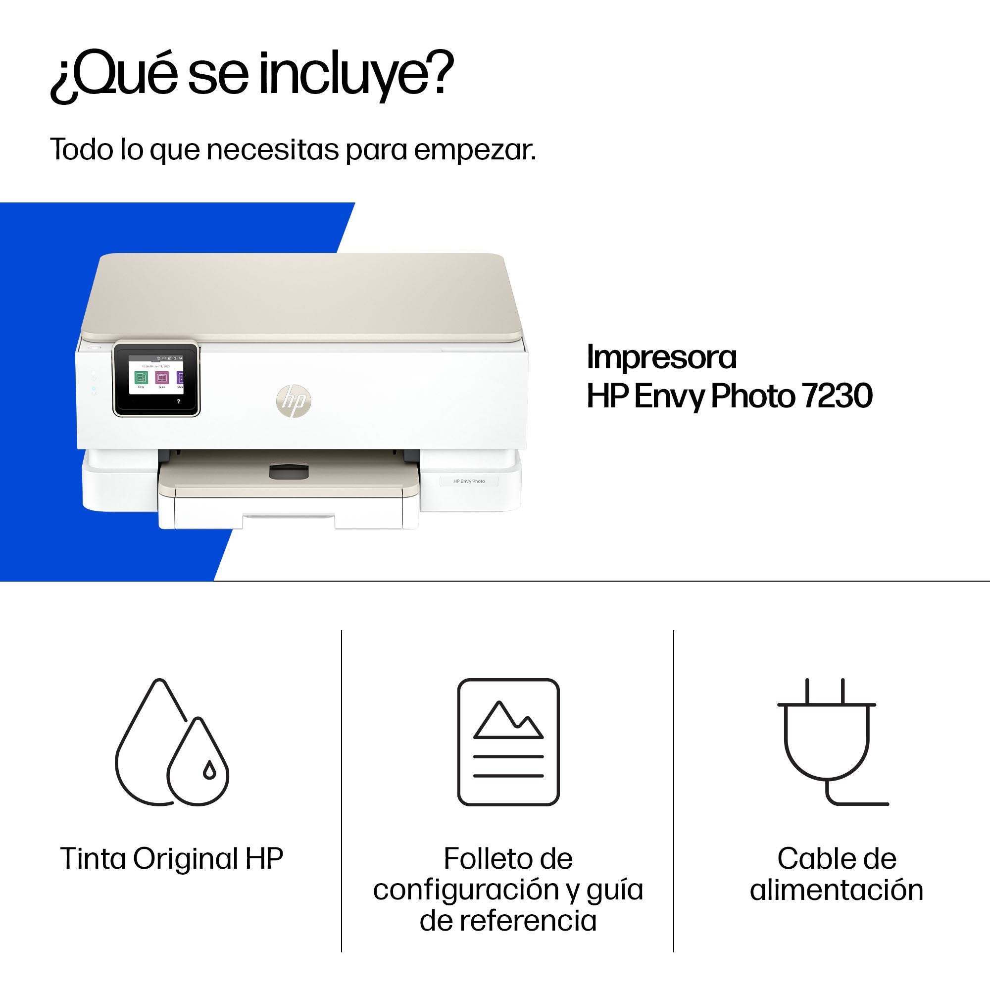 Impresora Multifunción Chp Envy Photo 7230 All-In-One Olor Chorro De Tinta 216 X 297 Mm (Original) A4/Legal (Material) Hasta 13 Ppm (Copiando) Hasta 15 Ppm (Impresión) 125 Hojas Usb 2.0 Wi-Fi(Ac) Oov Blanco Con Acentos De Portobello C