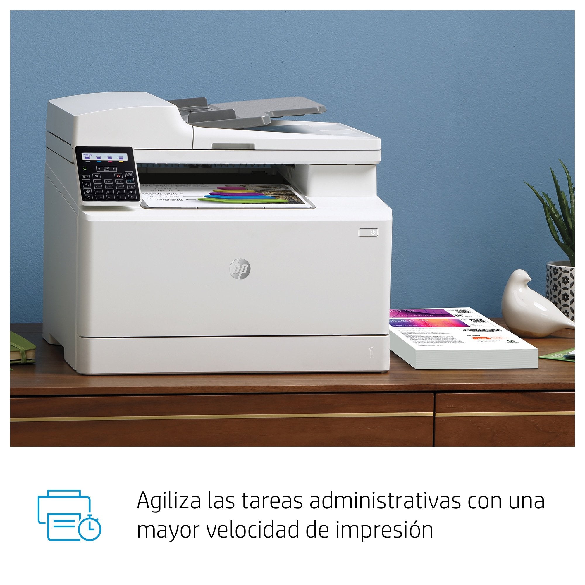 Multifunción Láser Color Hp Láserjet Pro M183fw Wifi Fax Blanca