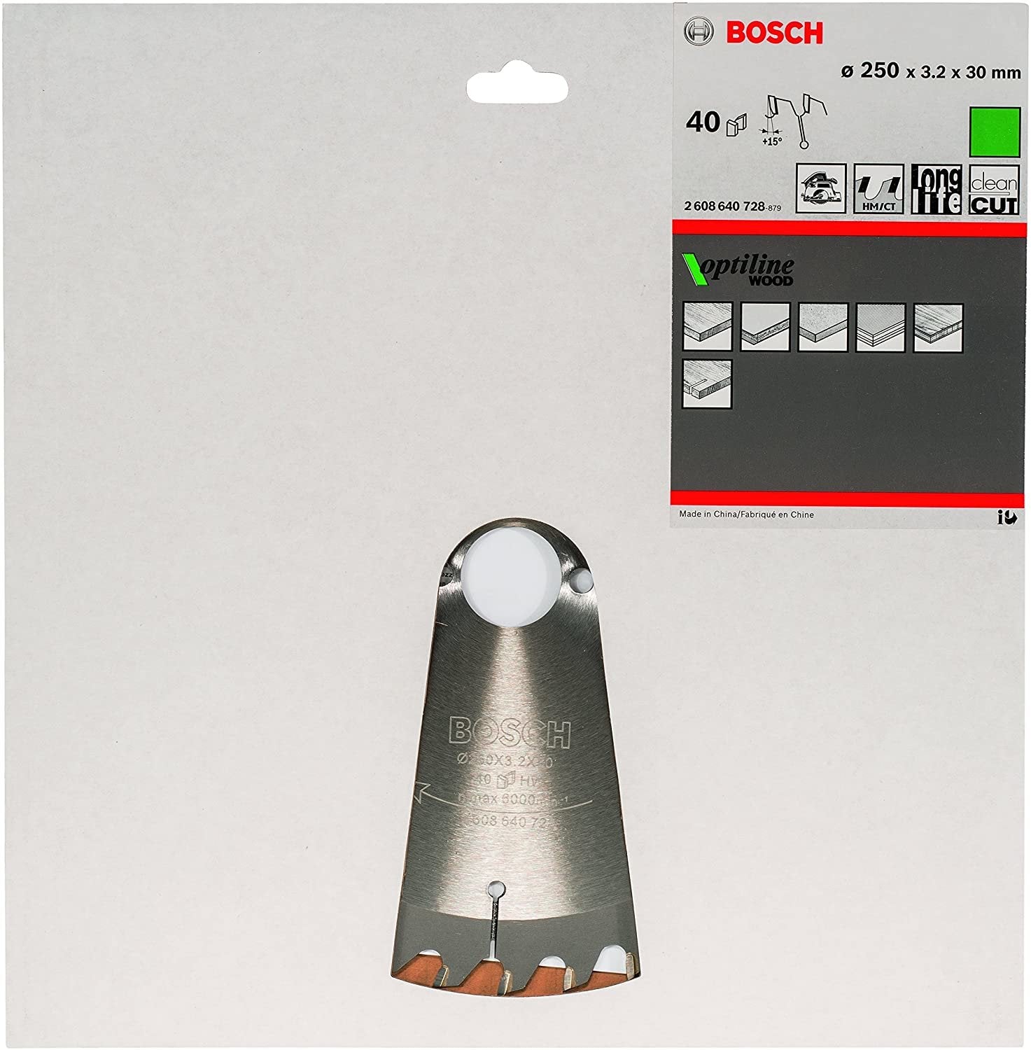 EAN 3165140195027 - Bosch 2608640728 hoja de sierra circular 25 cm 1 pieza(s) imagen 2
