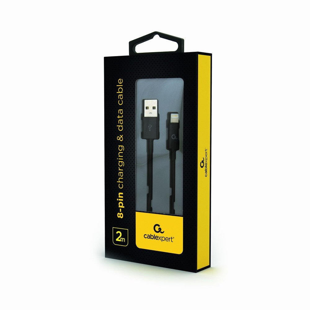 EAN 8716309107877 - Cablexpert CC-USB2P-AMLM-2M cable de conector Lightning Negro imagen 2