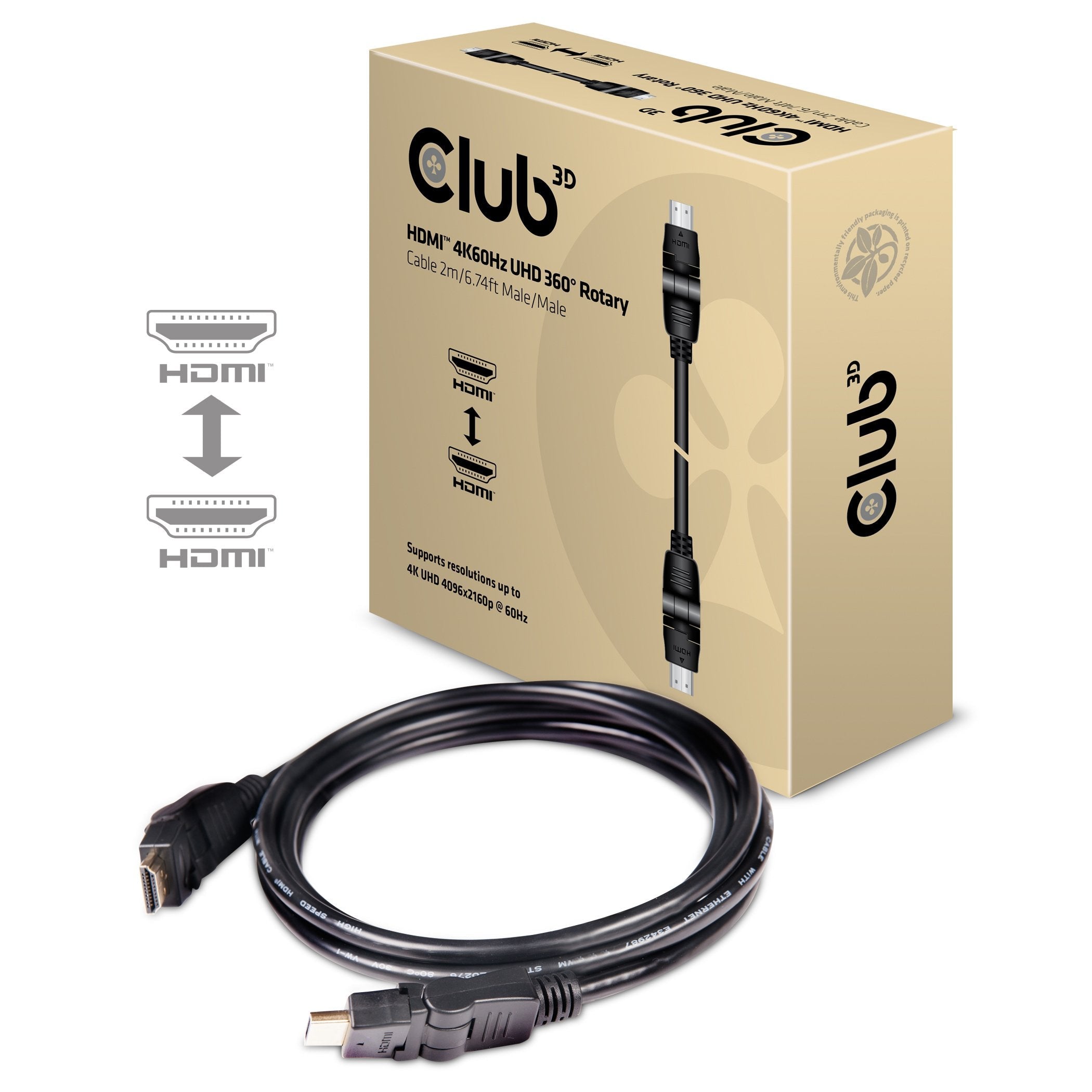 EAN 0841615101207 - CLUB3D CAC-1360 cable HDMI 2 m HDMI tipo A (Estándar) Negro imagen 8