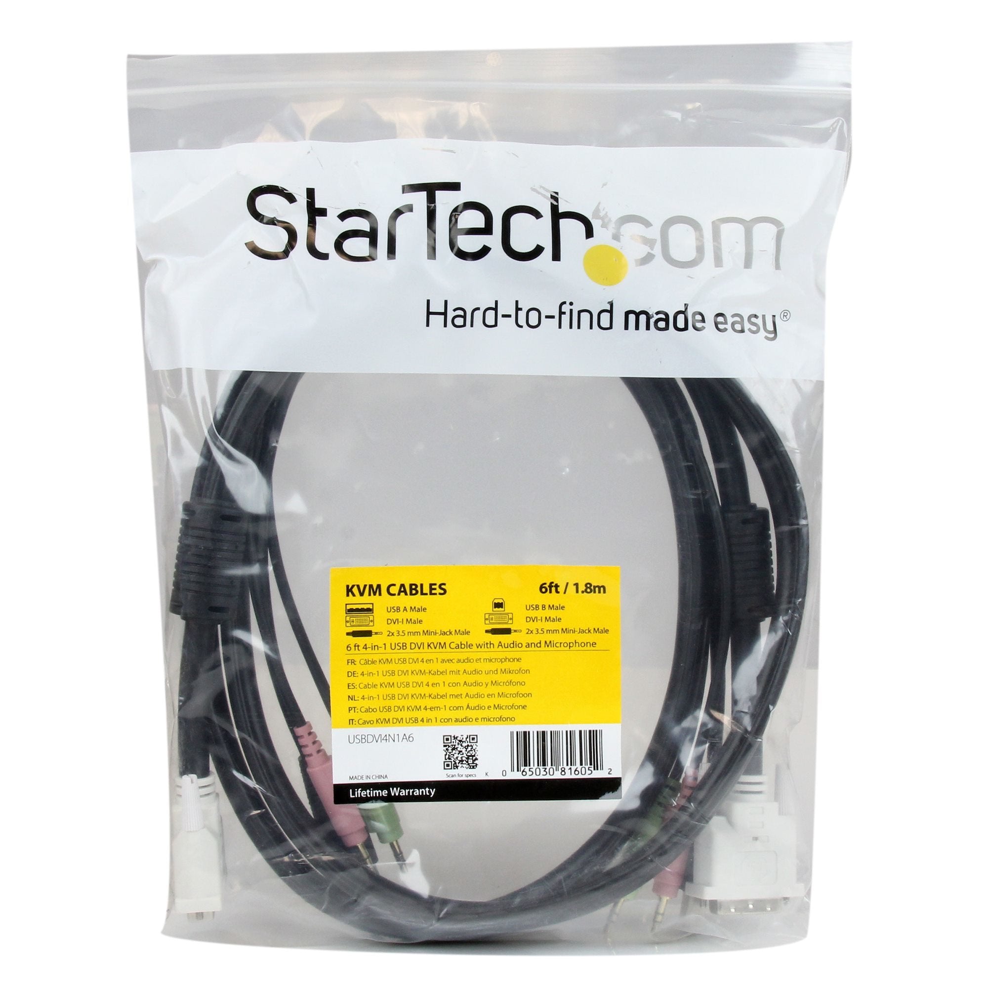 EAN 0065030816052 - StarTech.com USBDVI4N1A6 cable para video, teclado y ratón (kvm) Negro imagen 10