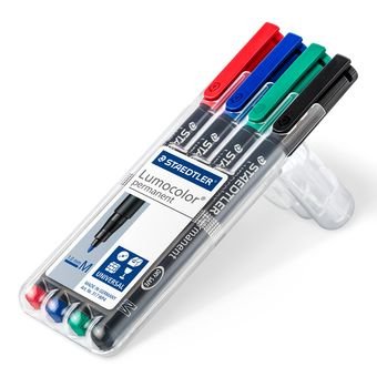 Rotulador Permanente Lumocolor Punta 1mm 317 Estuche Cuatro Unidades Staedtler