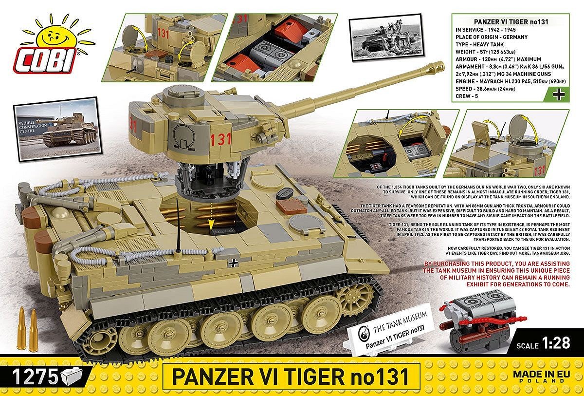 EAN 5902251025885 - COBI Panzer VI Tiger no131 imagen 4
