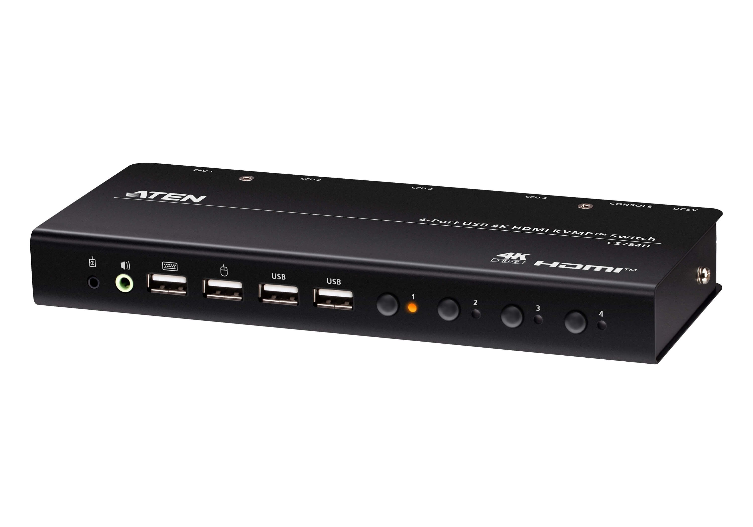 EAN 4710469349836 - ATEN CS784H interruptor KVM Negro imagen 1