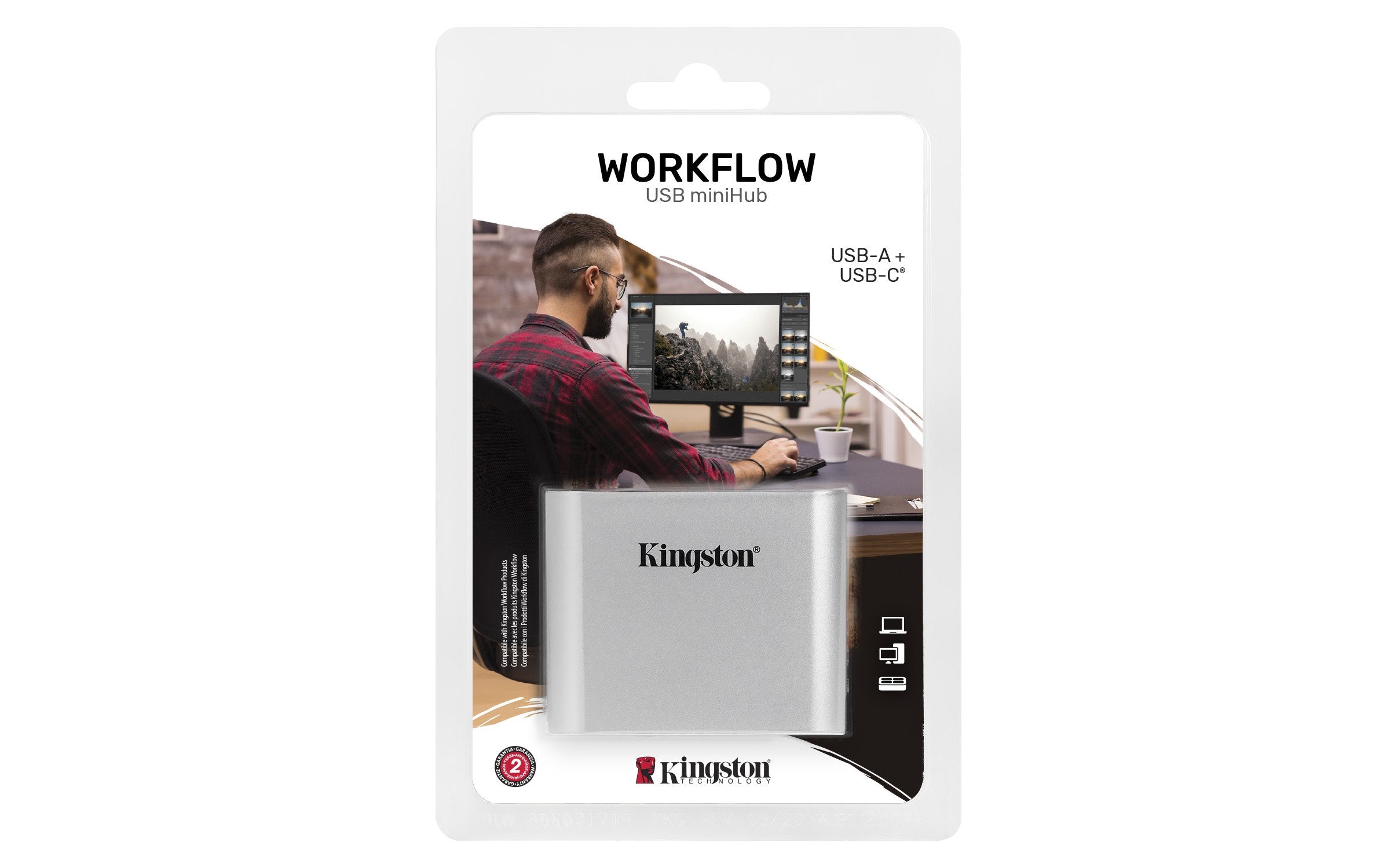 EAN 740617341393 - Kingston Technology WFS-USB hub de interfaz USB 3.2 Gen 1 (3.1 Gen 1) Type-C 5000 Mbit/s Plata imagen 2