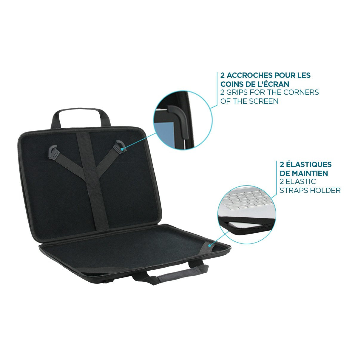 Mobilis Theone Rugged Case Clamshell 12.5-14'' - Negro