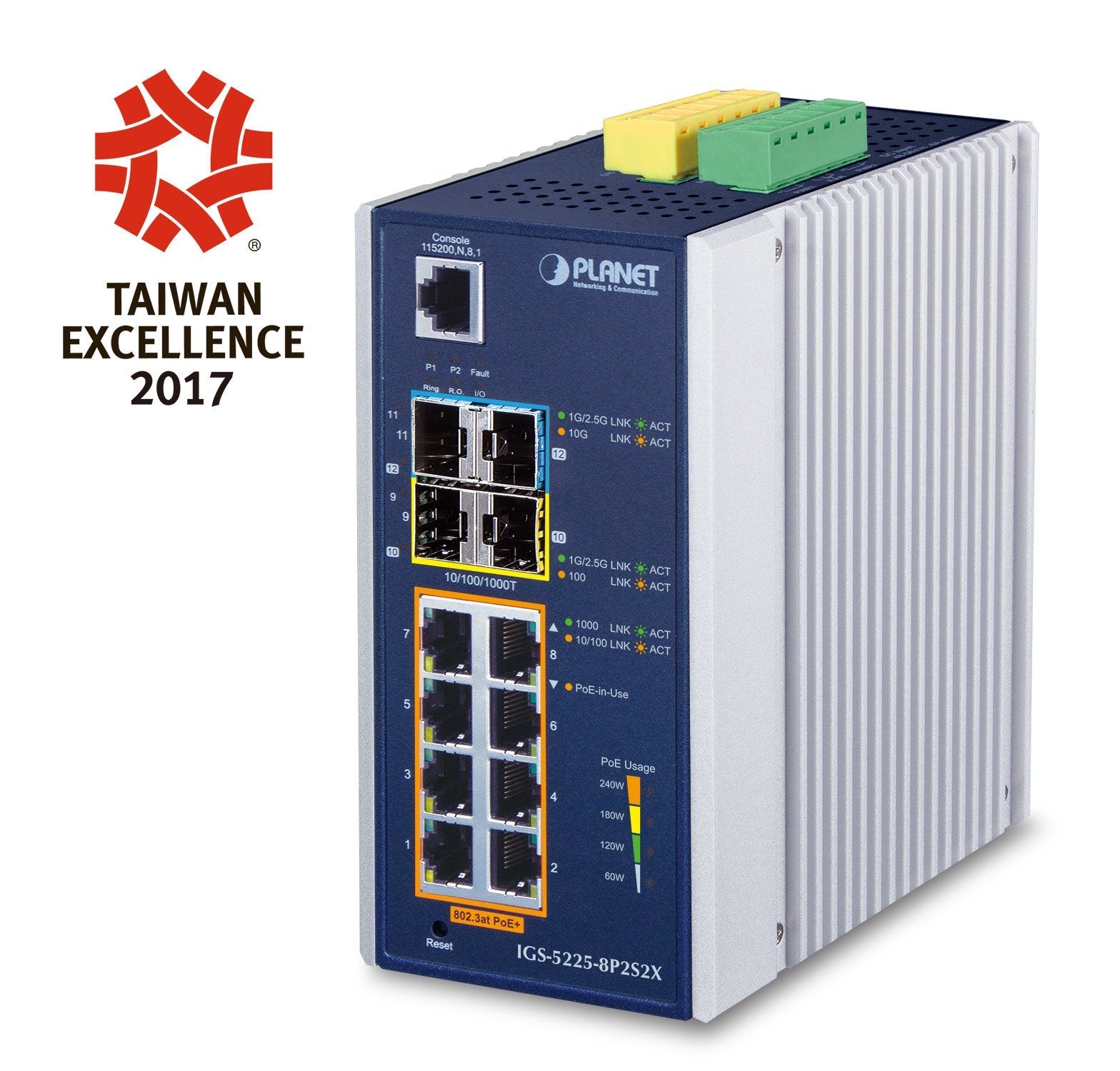 EAN 4711605282352 - PLANET IGS-5225-8P2S2X switch Gestionado L3 Gigabit Ethernet (10/100/1000) Energía sobre Ethernet (PoE) A imagen 1
