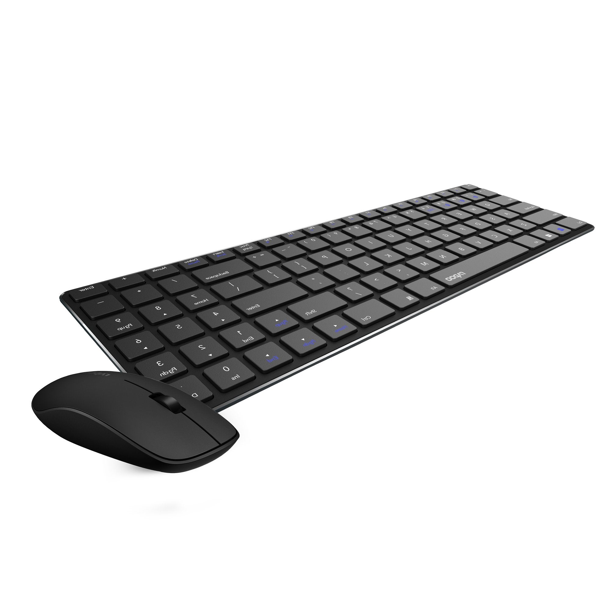 Teclado Rapoo Wireless Y Bluetooth E9300m Portugues 2.4ghz Bt 3.0 4.0 DiseãO Ultrafino Negro