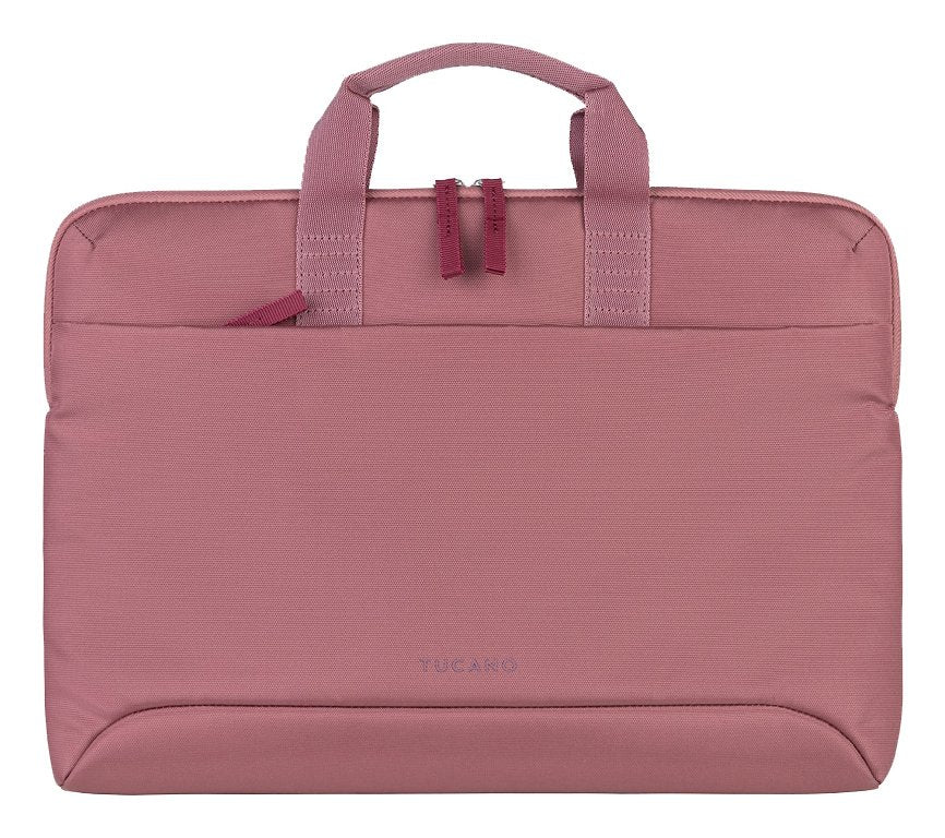Tucano Smilza Maletin Portatil 15,6" - Tamaño Slim - Sistema Anti-Choques - Mango Doble - Rosa
