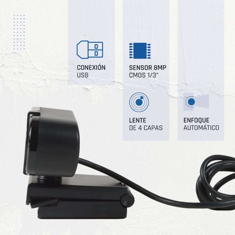 EAN 8435364319949 - iggual USB 4K UHD WC3840 Business Pro View cámara web 8 MP 3840 x 2160 Pixeles Negro imagen 2