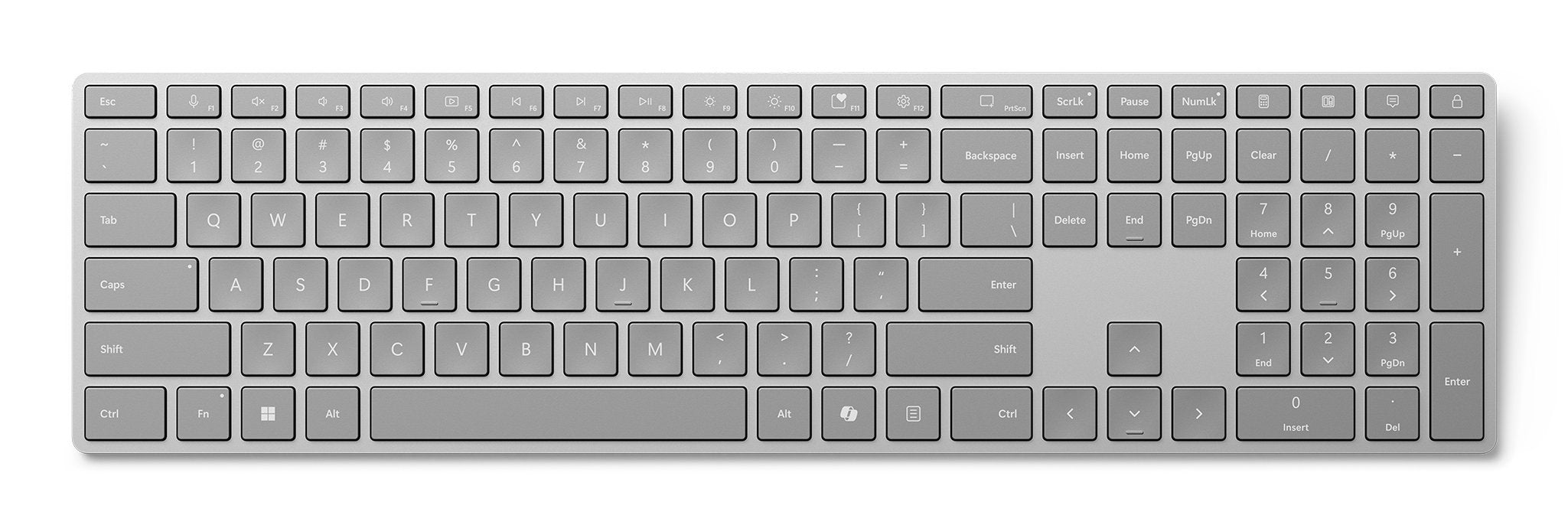 Microsoft Surface Teclado Bluetooth Copilot Plata.