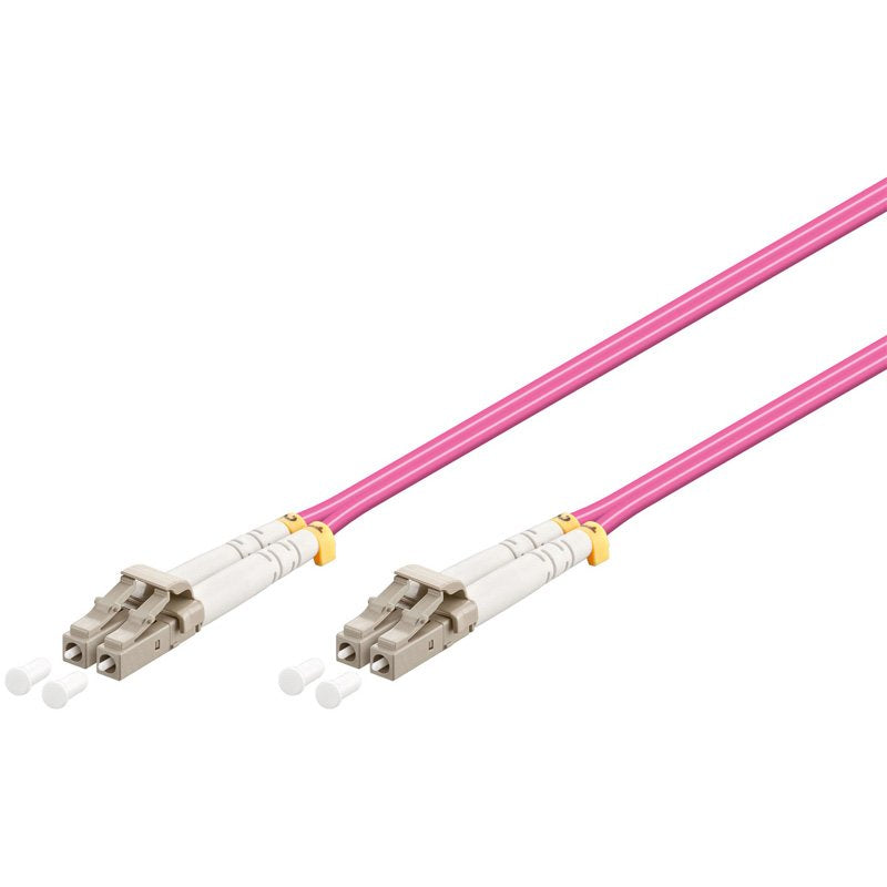 Wp Fiber Optic Multimode Patch Cord ,50/125 Lc-Lc, 7,5 Mt. Om4 ,Lszh, Violet Color