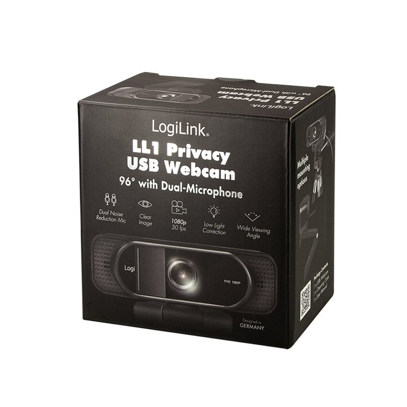 Logilink Webcam 1080p Fhd Webcam + Micrófono 96°