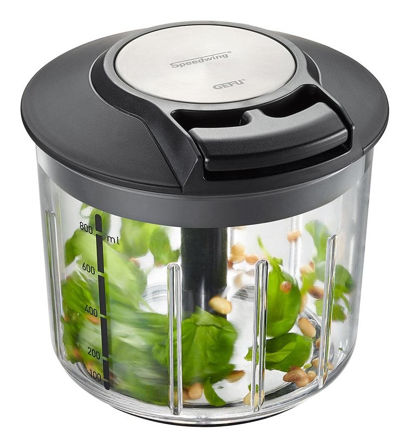 EAN 4006664136006 - GEFU 13600 picadora manual de alimentos Negro, Plata, Transparente imagen 1