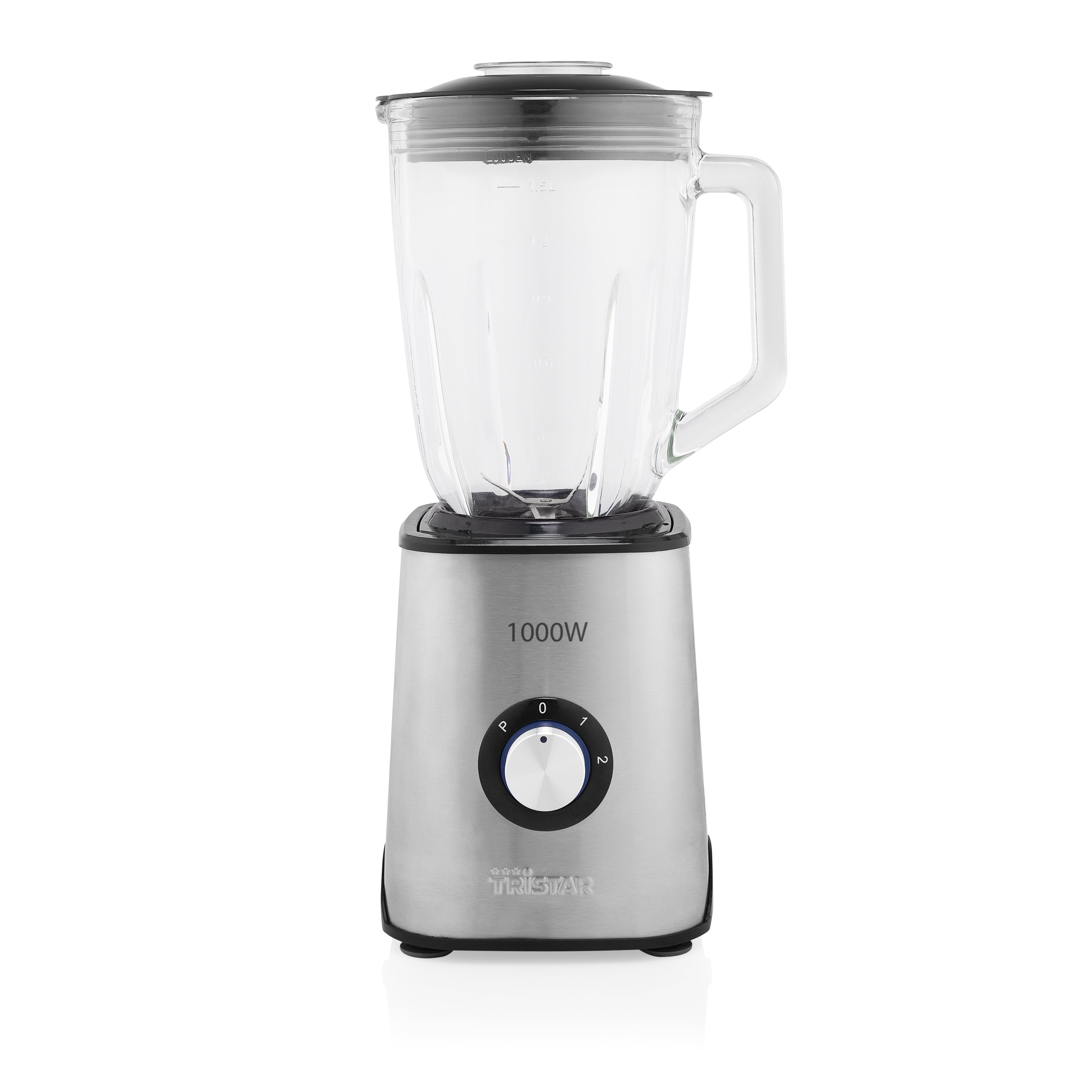 EAN 8713016095046 - Tristar BL-4471 licuadora 1,5 L Batidora de vaso 1000 W Negro, Acero inoxidable, Transparente imagen 2