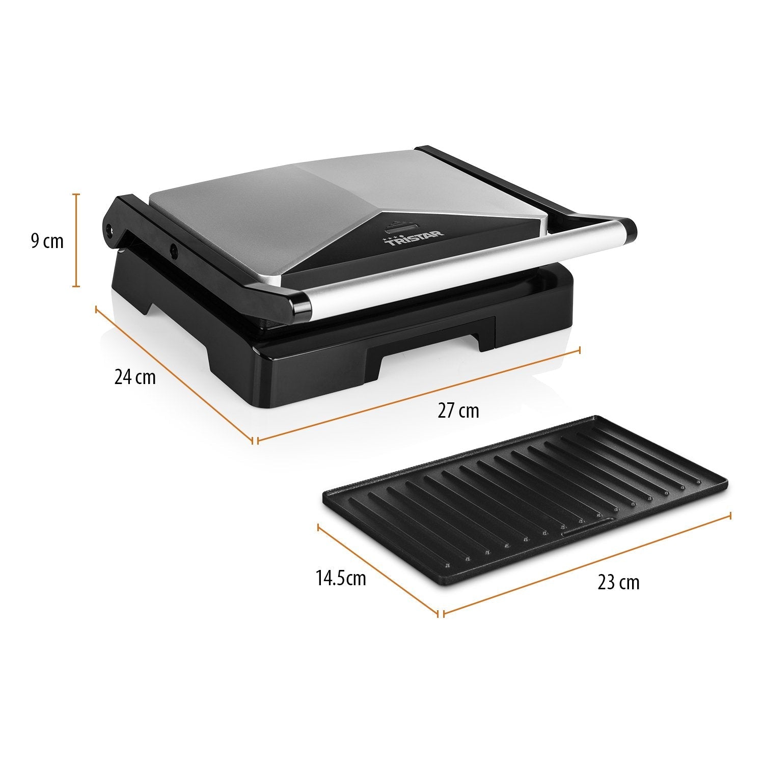 Tristar Gr-2854 Parrilla De Contacto, Gris
