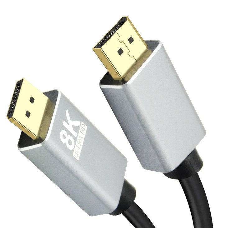 Helos Cable, Displayport Macho/Macho, Premium 8k, 1,0m, Negro