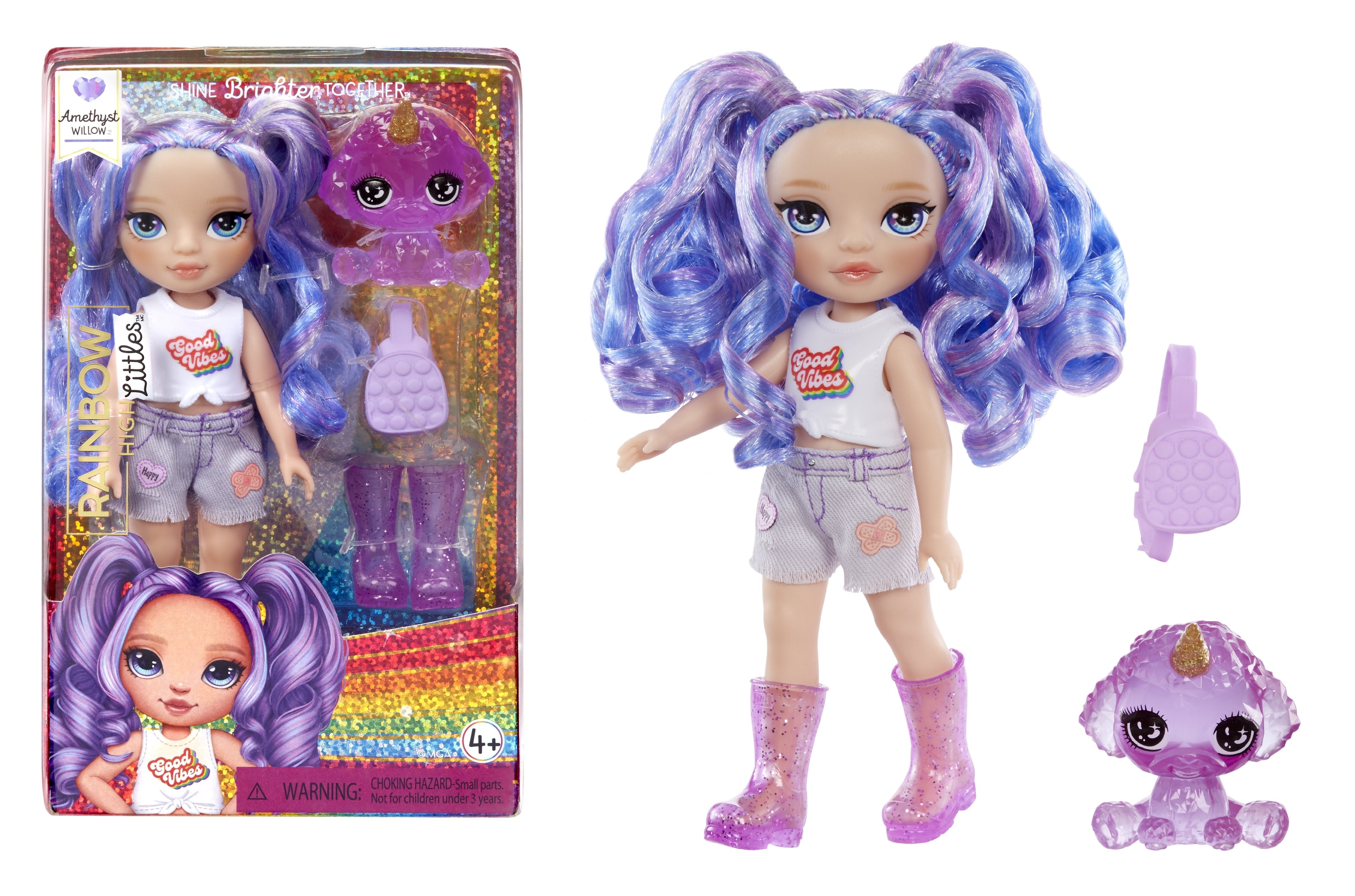 Muñeca Mga Entertainment Rainbow High Littles - Amatista (Púrpura) 531234-Euc
