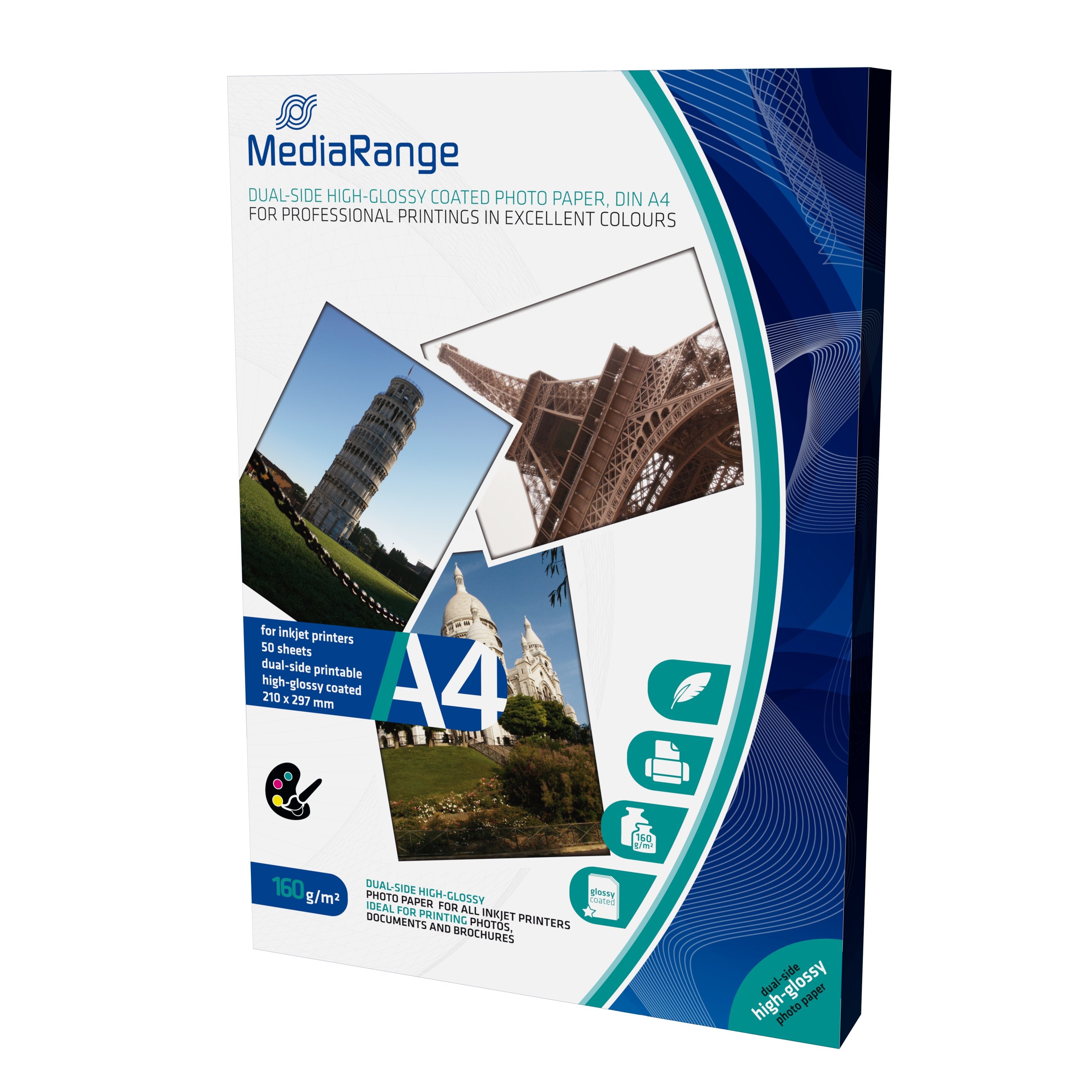 EAN 4260283115785 - MediaRange MRINK108 papel fotográfico A4 Blanco De alto brillo imagen 1