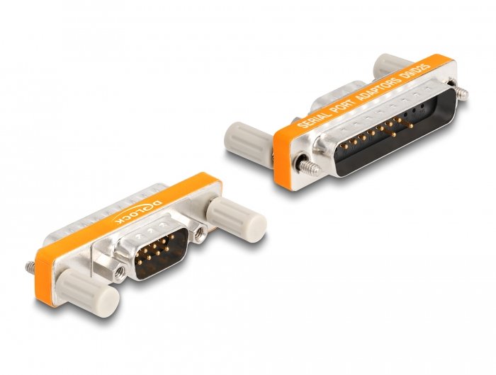 Delock Adaptador D-Sub 9 Pines Macho Con Tuercas A D-Sub 25 Pines Macho Con Tornillos