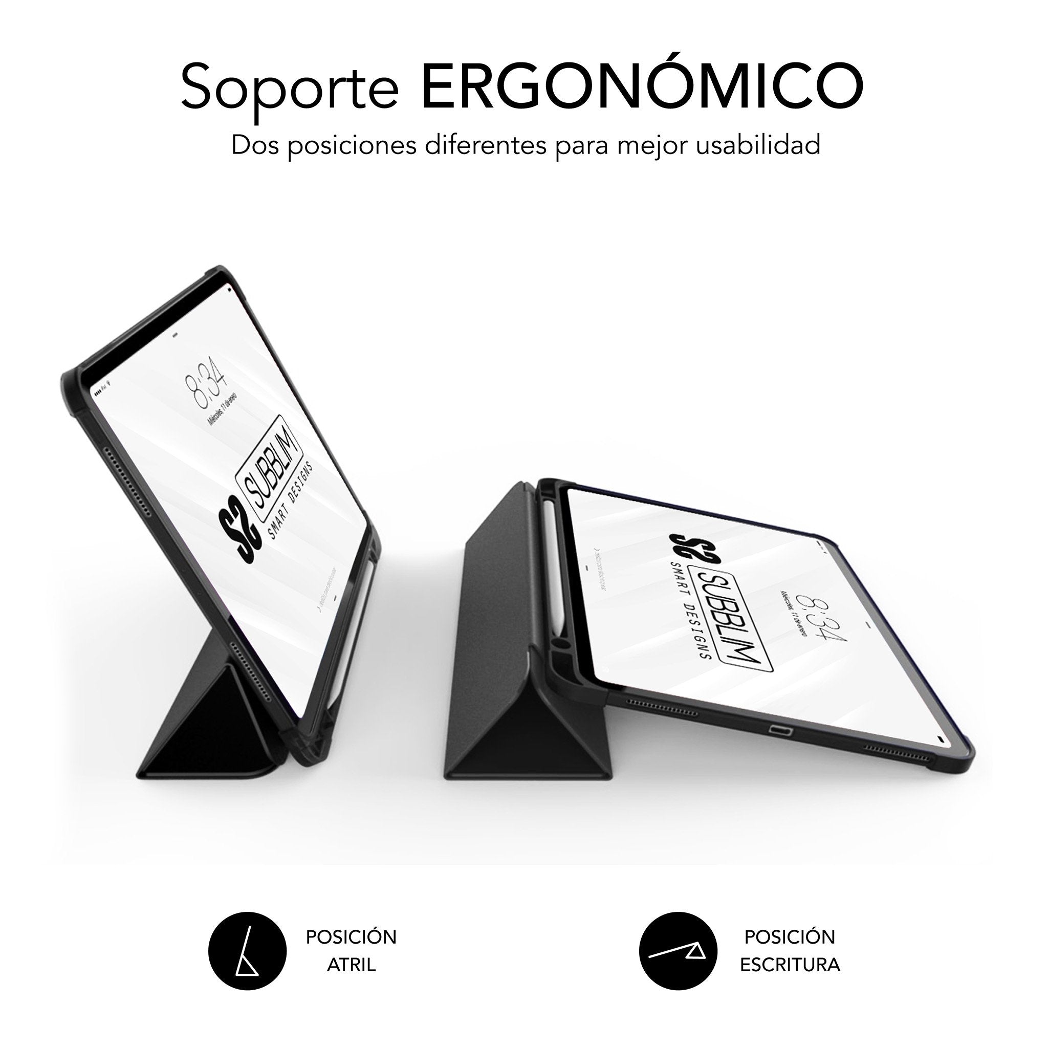 EAN 8436586742751 - SUBBLIM SUBCST-5SC400 funda para tablet 27,9 cm (11") Folio Negro, Transparente imagen 6