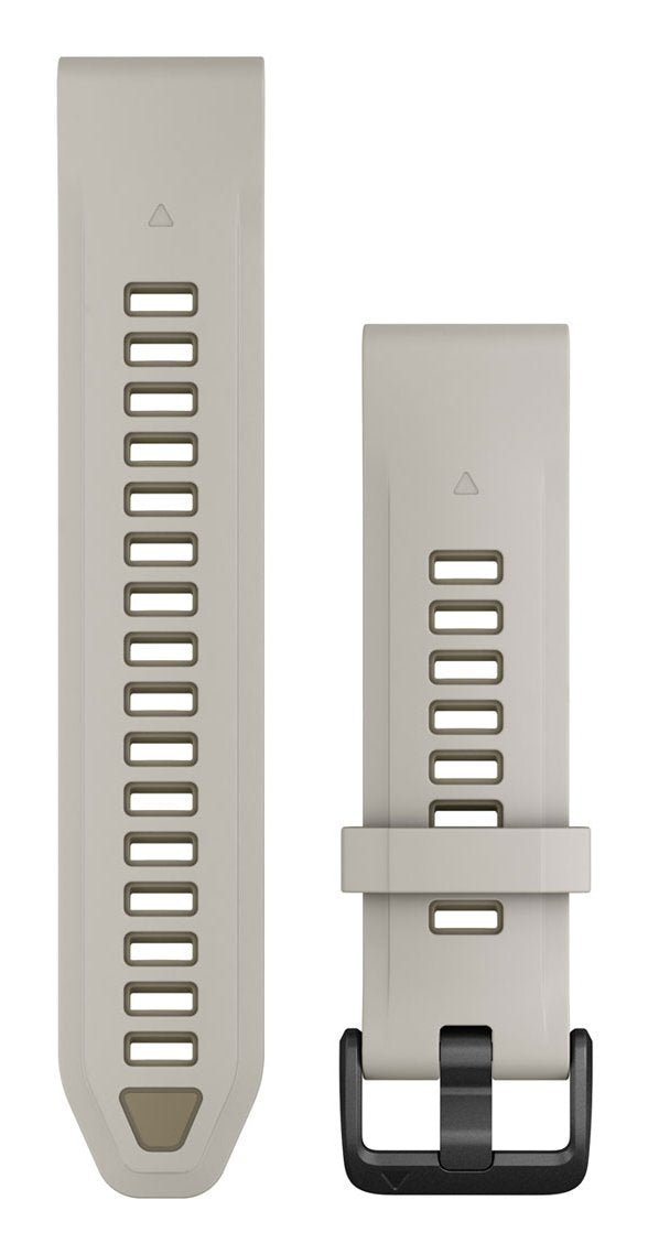 Garmin Ersatzarmband Quickfit 20mm Silikon Nebelgrau Sandstein