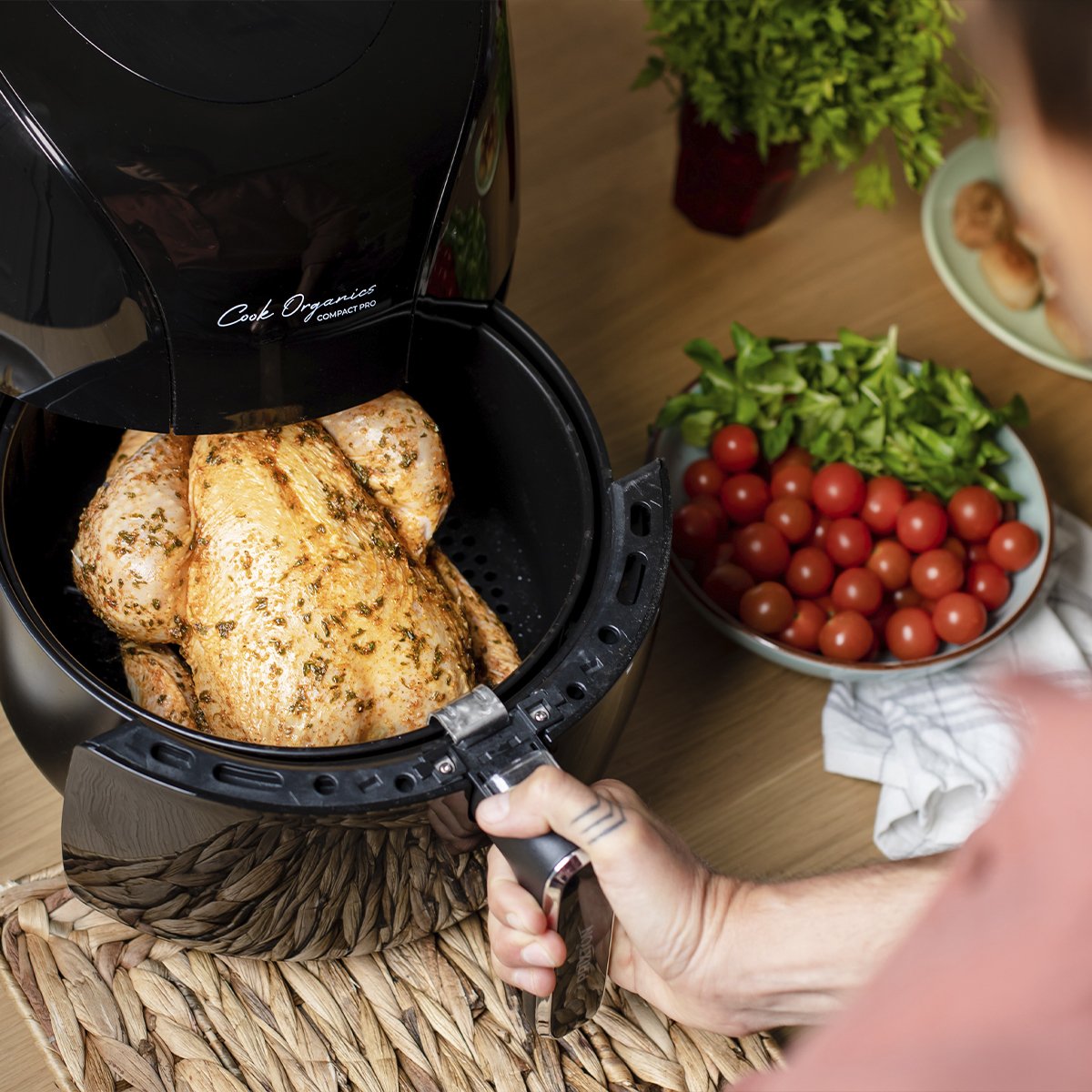 EAN 8436042557400 - PRIXTON Cook Organics Compact Pro Sencillo 5 L Independiente 2000 W Freidora de aire caliente Negro, Plat imagen 5