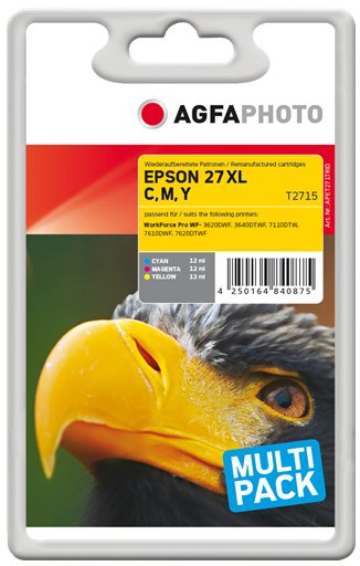 EAN 4250164840875 - AgfaPhoto APET271TRID cartucho de tinta Cian, Magenta, Amarillo imagen 1