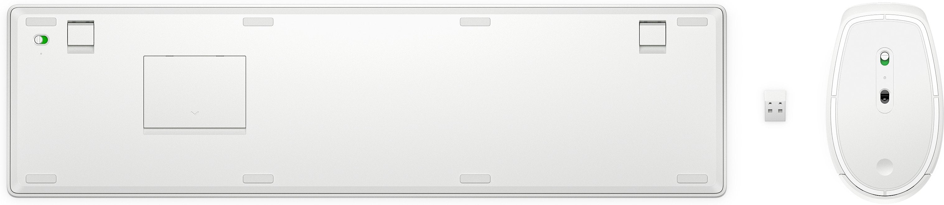 Teclado Y Ratón Inalámbricos Hp 650, Juego De Sobremesa Blanco, Diseño De 4r016aa#Abd