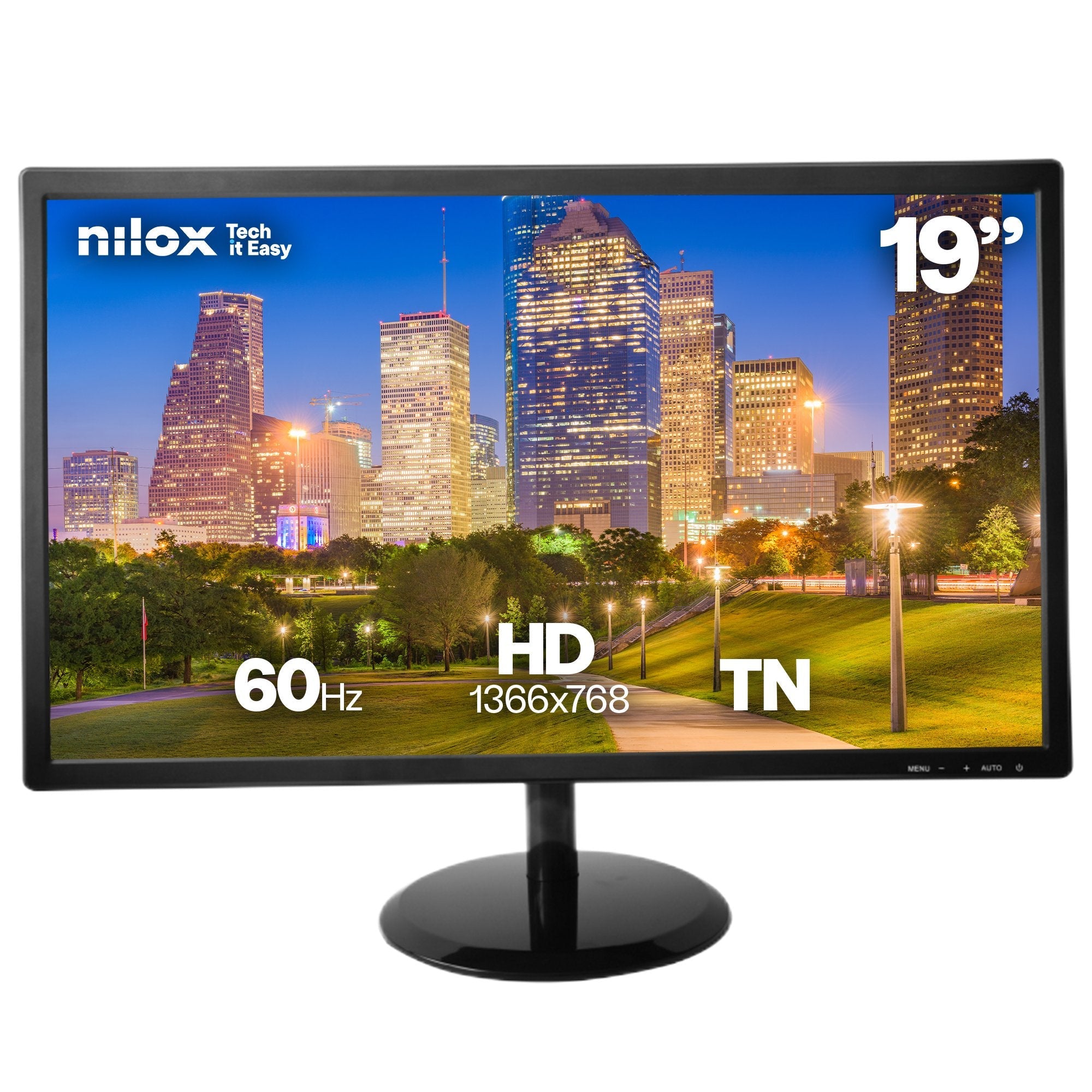 Monitor 19" Hdmi Vga Nilox Nxm19fhd02 Hd 1366x768 60hz 5ms 200cd/Mâ² Vesa 75x75