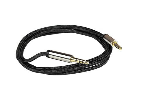 Python Audiocable 4-Pol. Klinkenmecker, Negro 3m