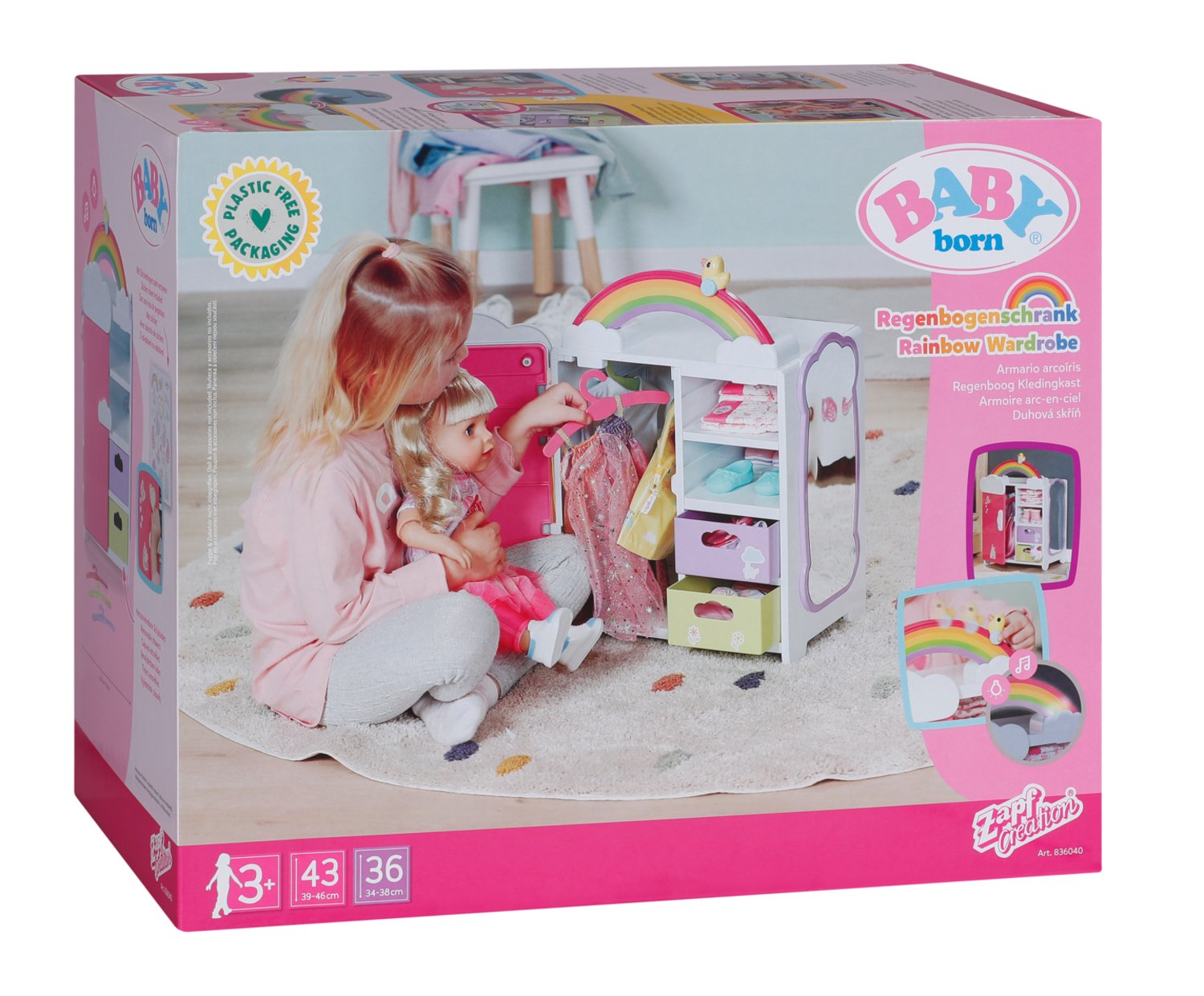 EAN 4001167836040 - BABY born Rainbow Wardrobe Armario de muñeca imagen 5
