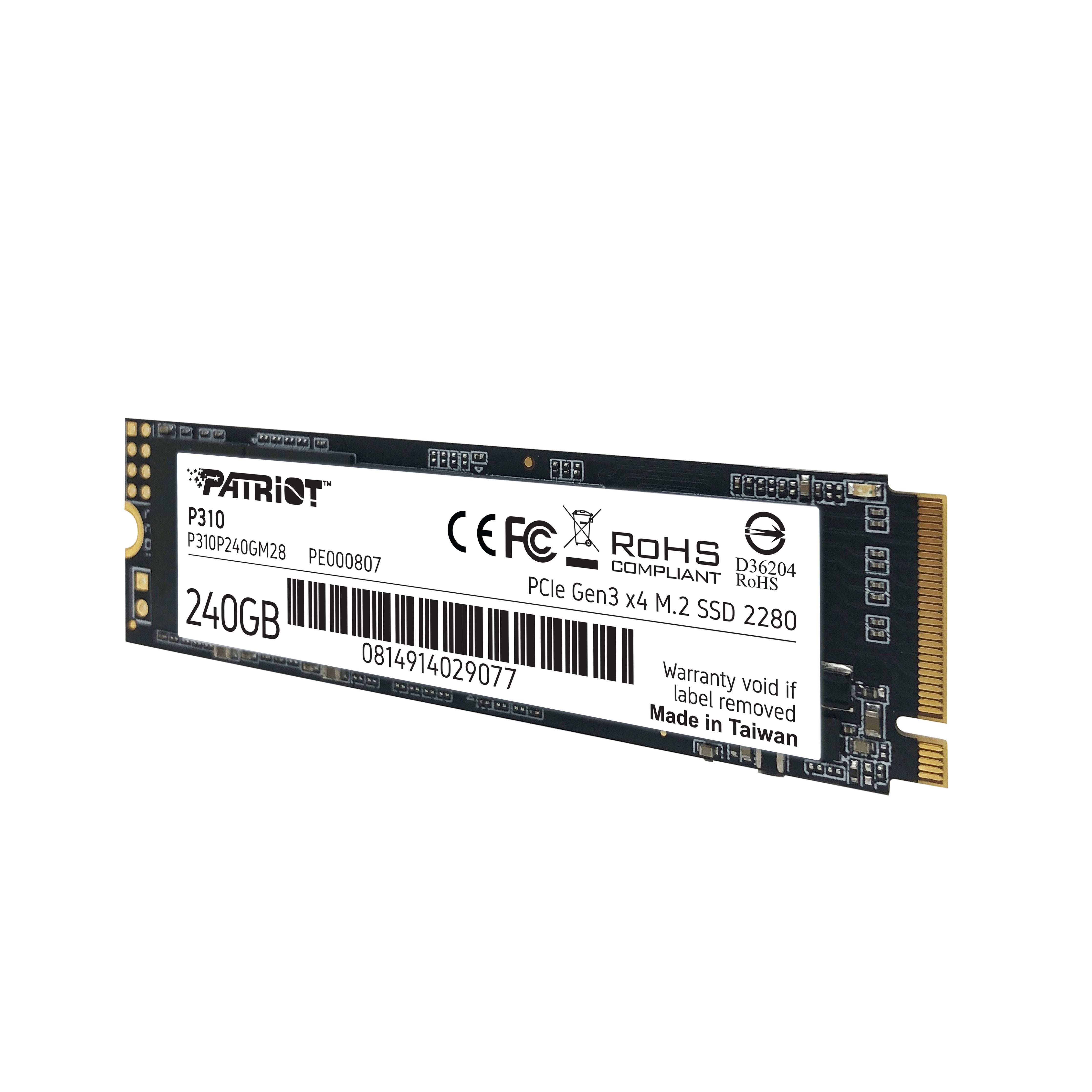 EAN 0814914029077 - Patriot Memory P310 240 GB M.2 PCI Express 3.0 NVMe imagen 5