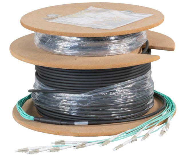Lwl-Cable, Trunkcable U-Dq(Zn)Bh 4g 50/125, Lc/Lc Om4 180m
