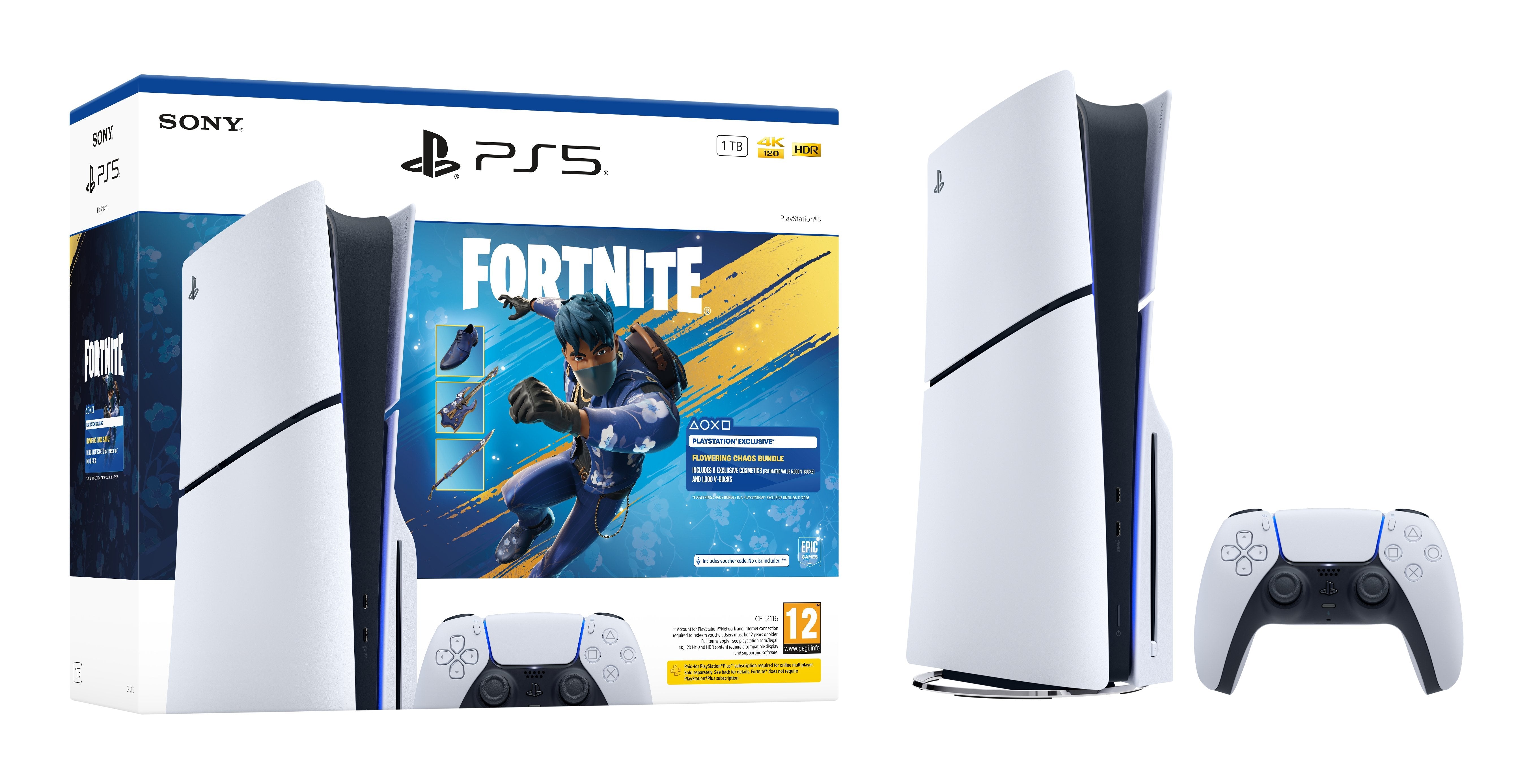 Playstation 5 Slim + Fortnite Rozkwitajacy Chaos