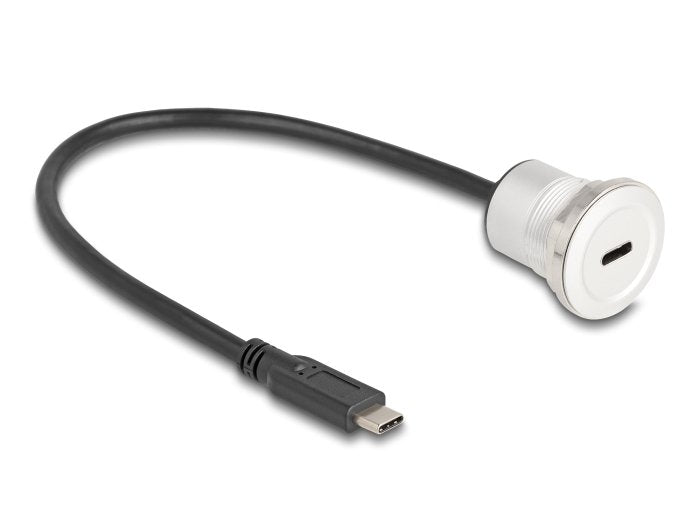 Delock Usb 10 Gbps Tipo-C Einbauhembramacho 30 Cm Aluminium