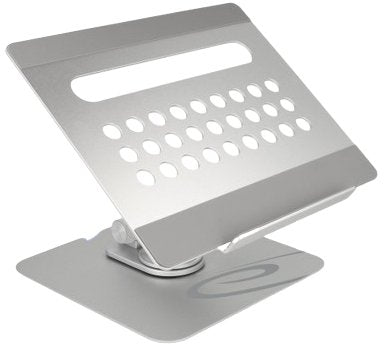 Delock 18457 Soporte Para Tablet Y Laptop Con Estación De Acoplamiento 4k Integrada - Hdmi / Lector De Tarjetas / Concentrador / Pd 3.0 90 W - 360° Giratorio