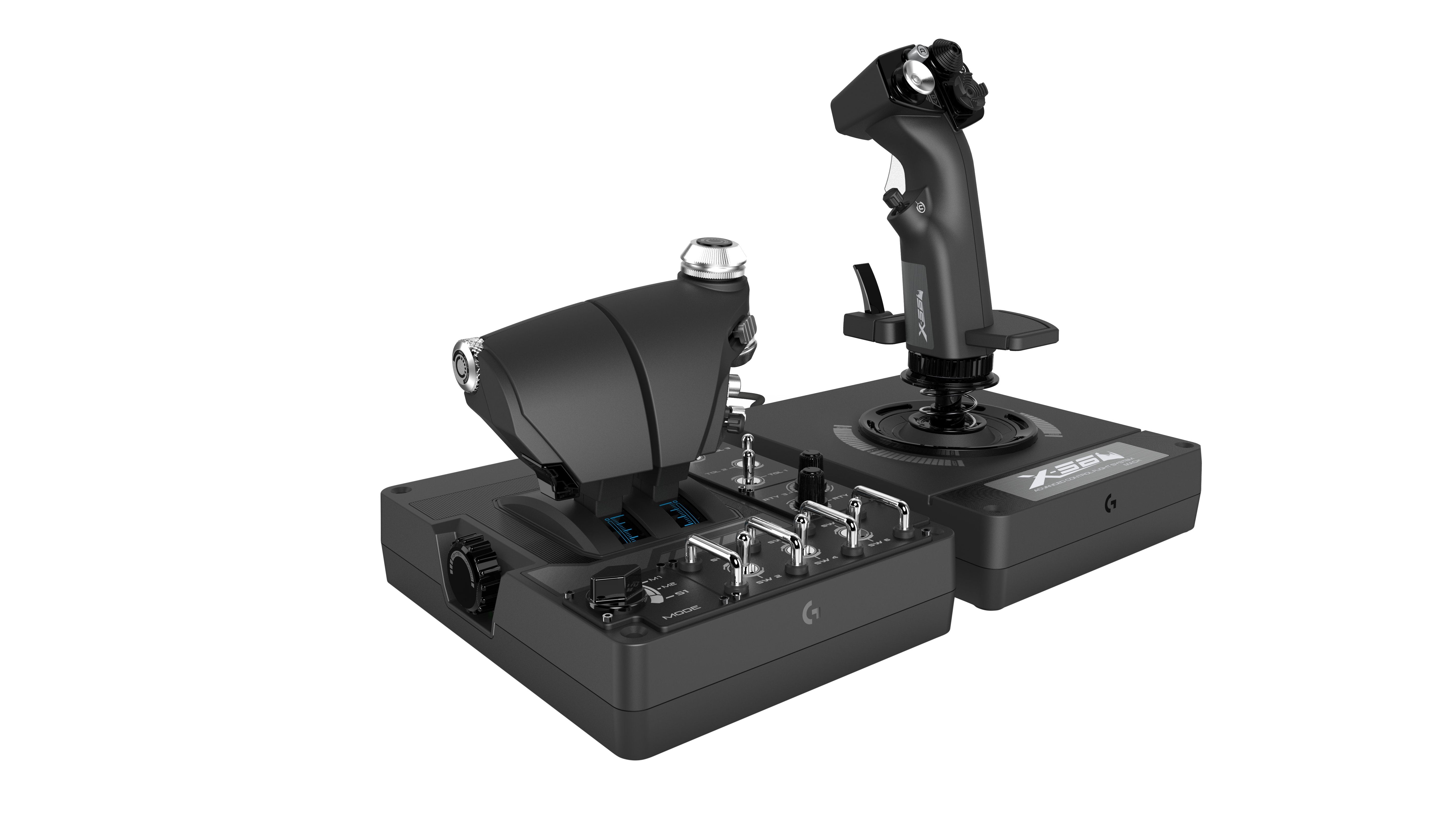 Logitech X56 Hotas Joystick + Acelerador Usb - Iluminacion Rgb - 31 Botones Programables, 13 Ejes Y 5 Selectores De