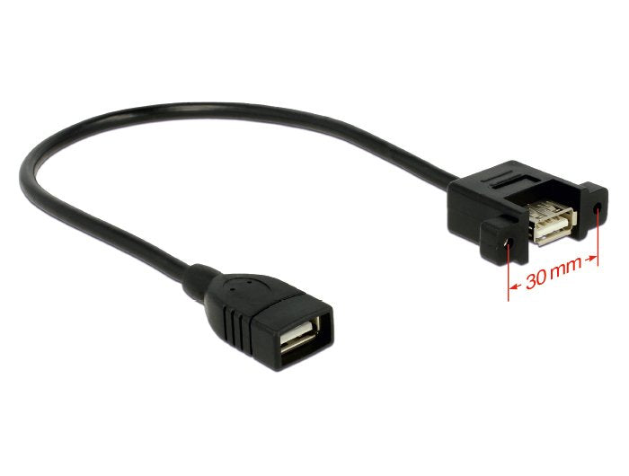 Delock Cable Usb 2.0 A Buchse > Usb 2.0 A Buchse Zum Einbau 0.25 M